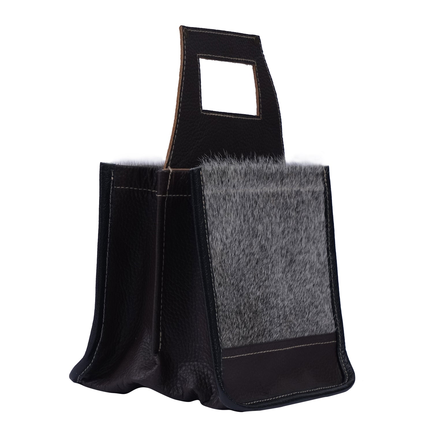 JH-1706 accessory made from hairon and leather, showcasing its unique texture and elegant design.