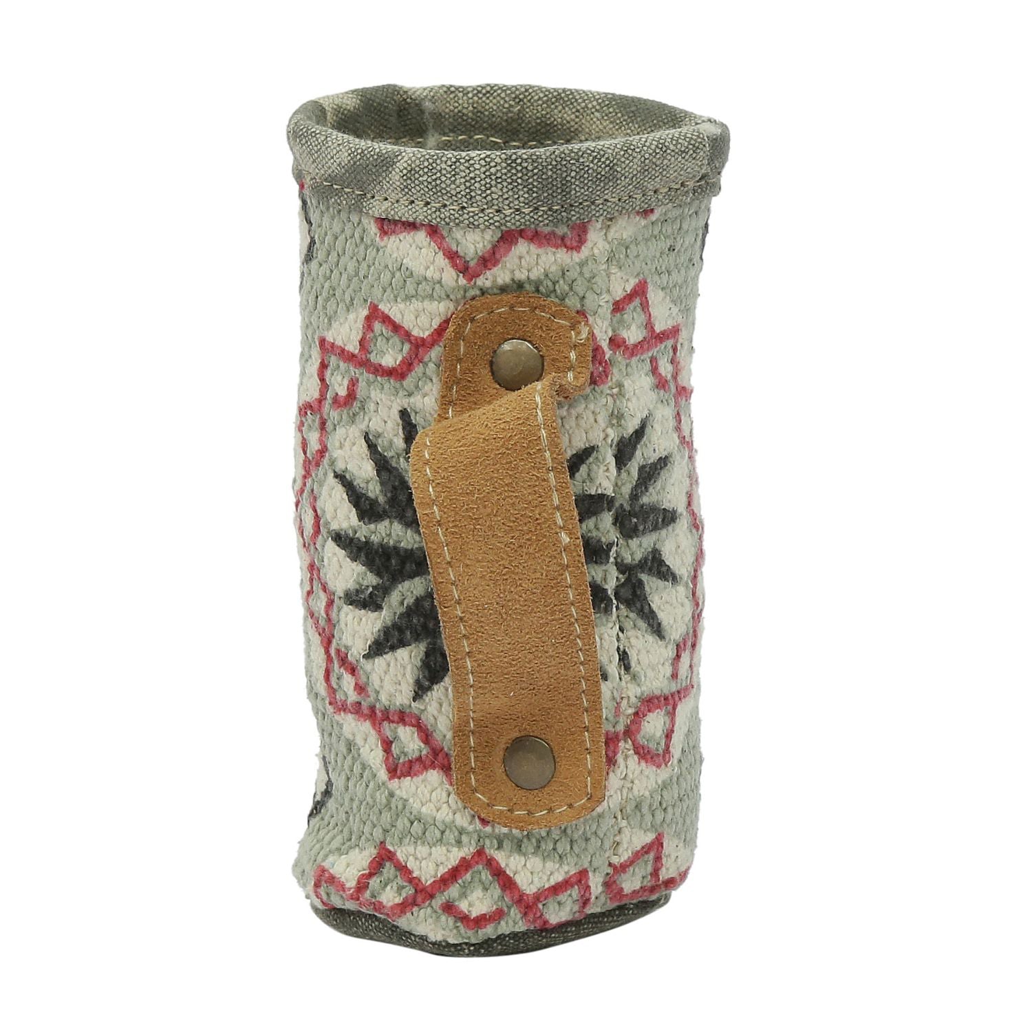 JH-1717 cane holder made from rug and leather, showcasing its stylish design and comfortable grip.