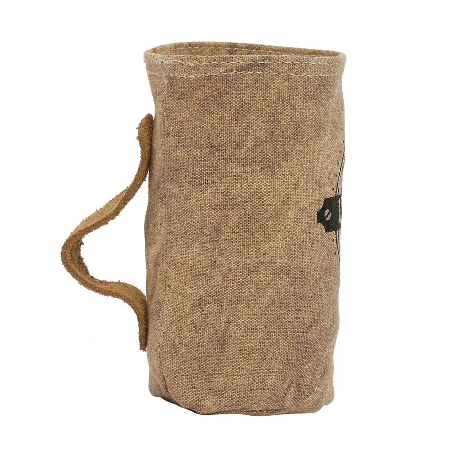 JH-1720 can bag made from upcycled canvas featuring a trendy print, perfect for stylish and eco-friendly use.