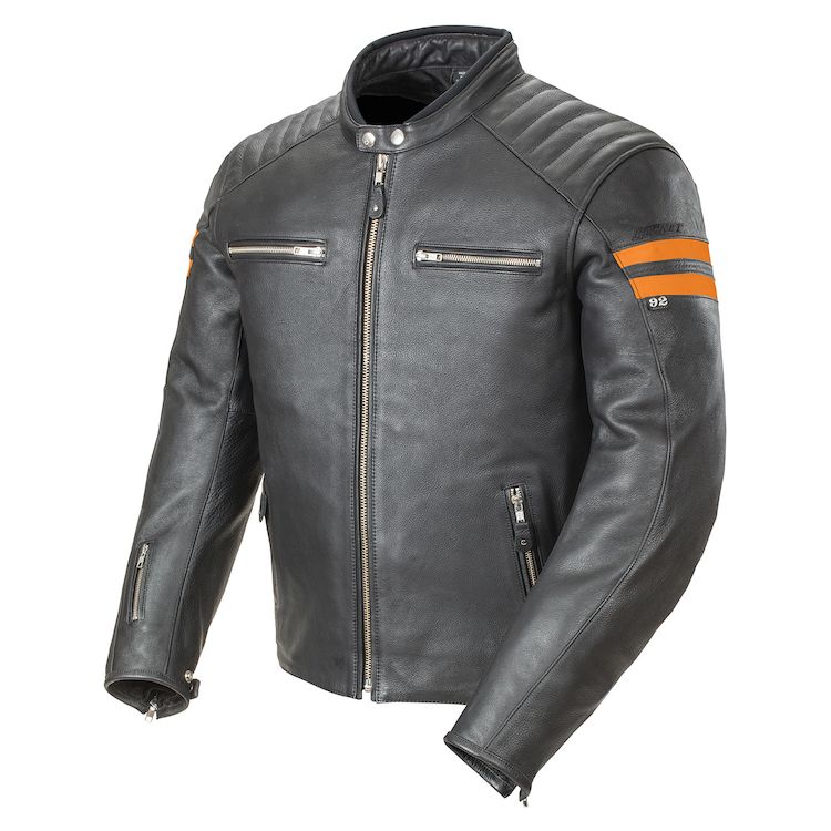 Joe Rocket Classic '92 Jacket made from durable cowhide with multiple pockets and adjustable features, perfect for motorcycle riders.