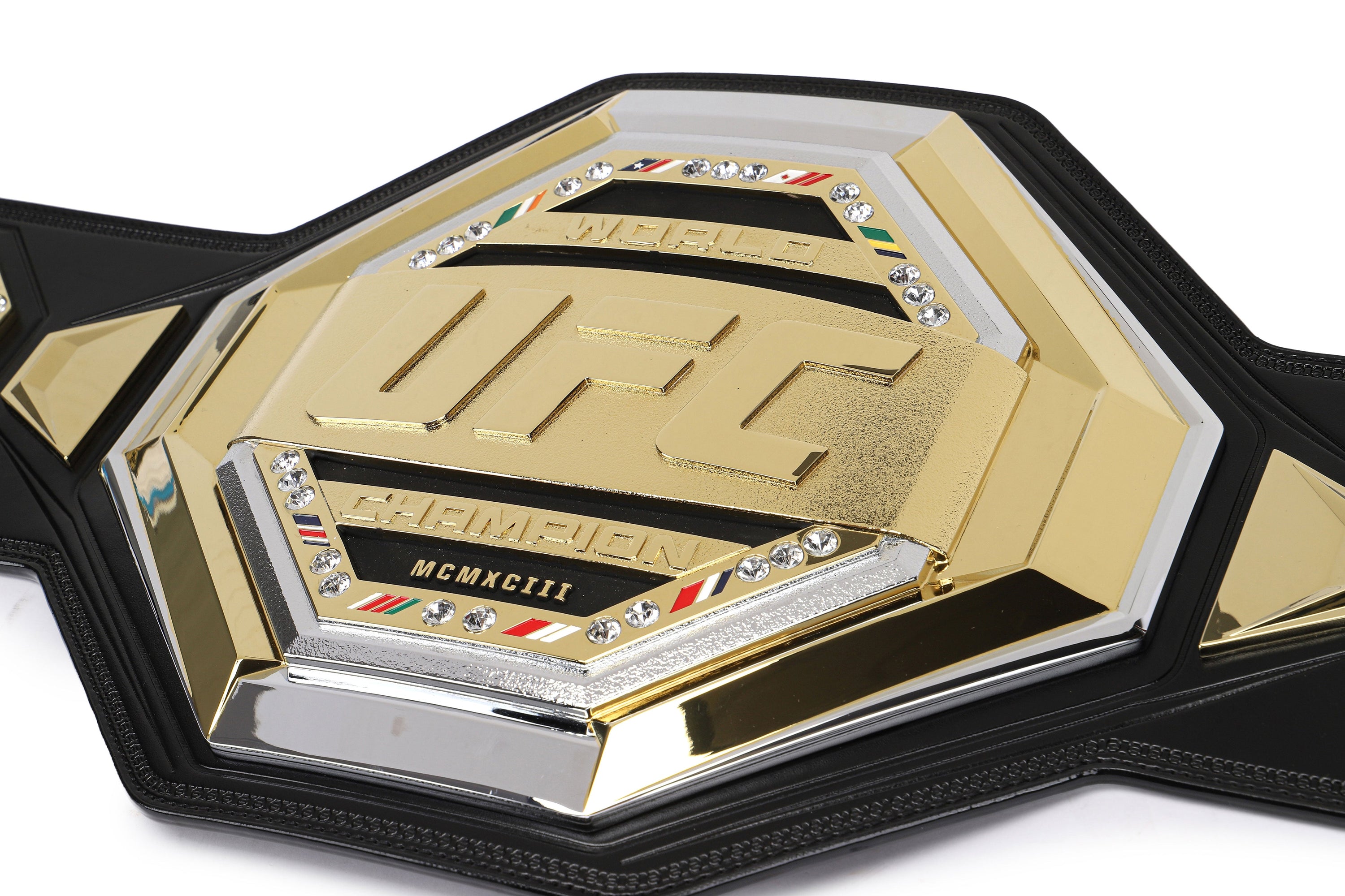 Jon Jones Signed UFC Legacy Championship Replica Belt, showcasing intricate details and Jon Jones' autograph.