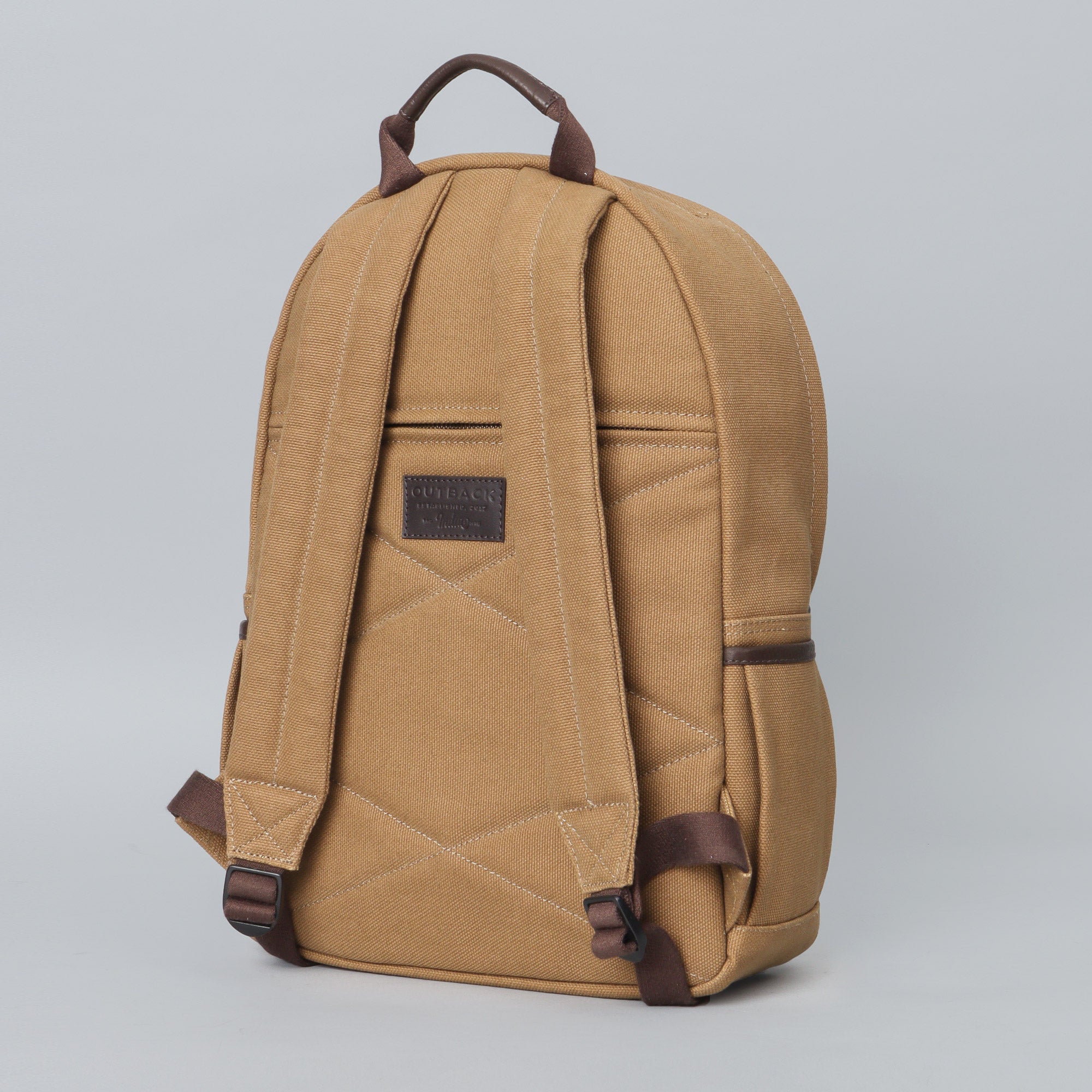 Journey Canvas Backpack featuring padded laptop section, multiple pockets, and durable water-resistant material.