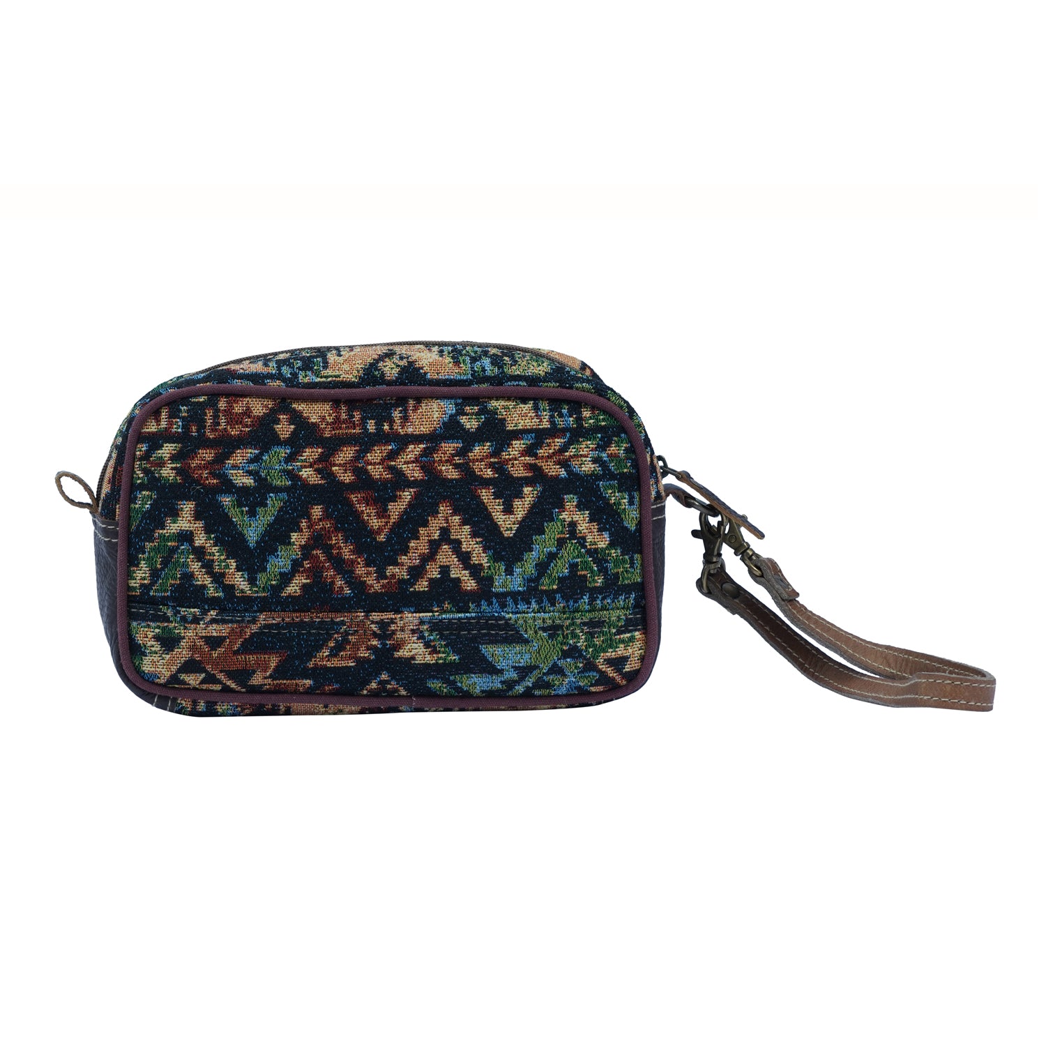 Juiop Dopp Kit made of cotton, canvas, and leather, showcasing its stylish design and spacious interior.