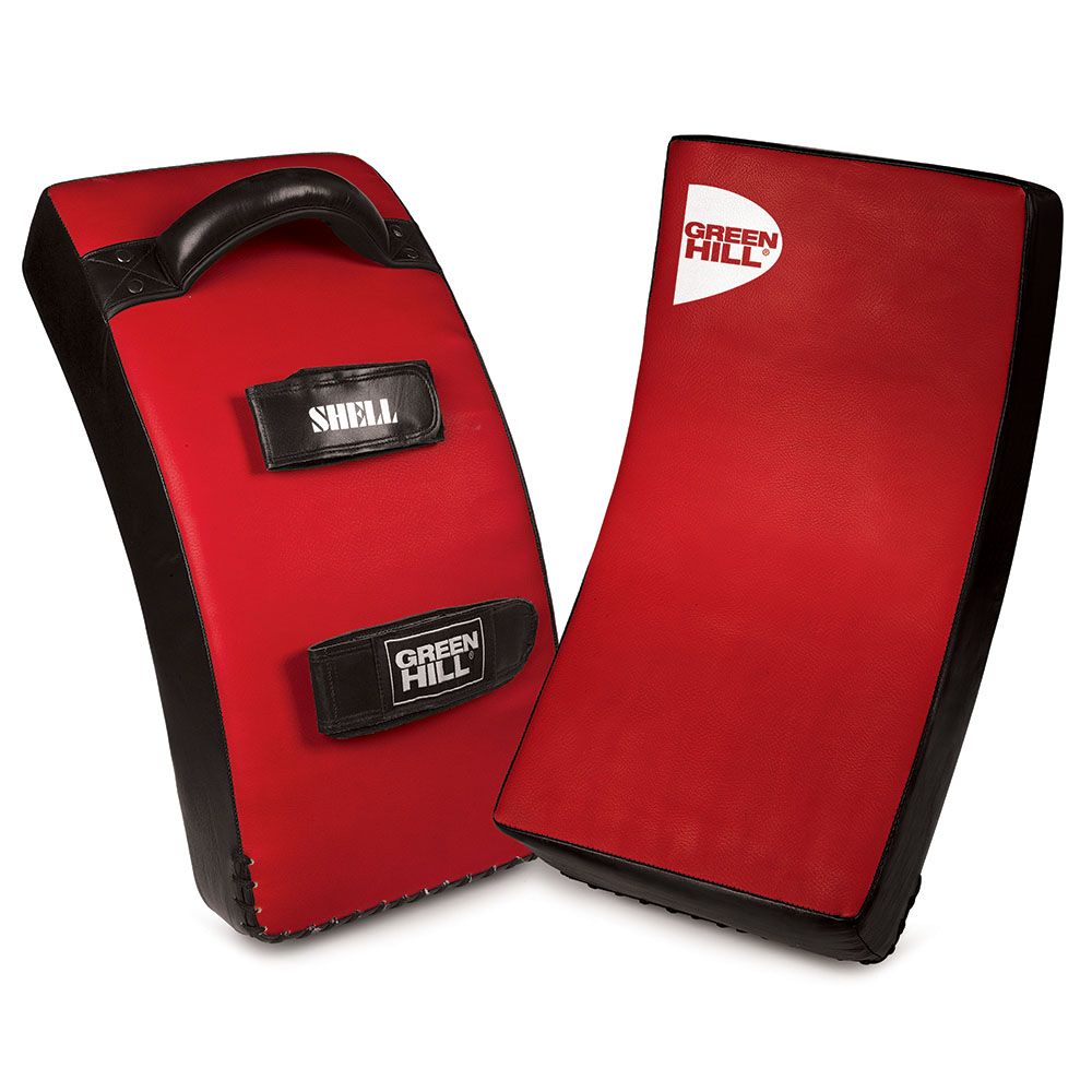 Kick Shield SHELL in red and black artificial leather, designed for training.