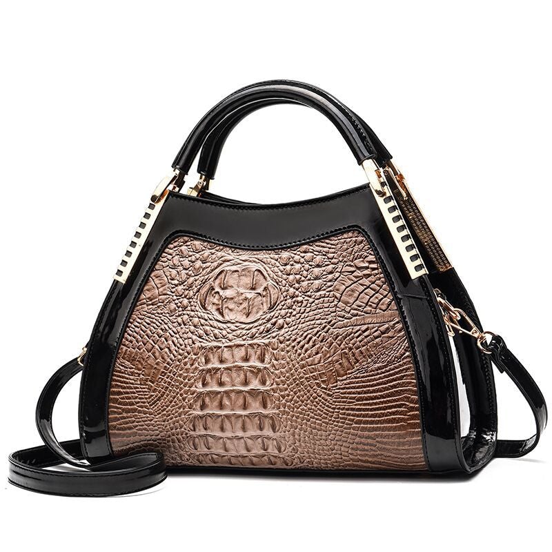 Korean Version Fashion Lady's One-shoulder Messenger Bag in stylish PU material with zipper closure and multiple pockets.