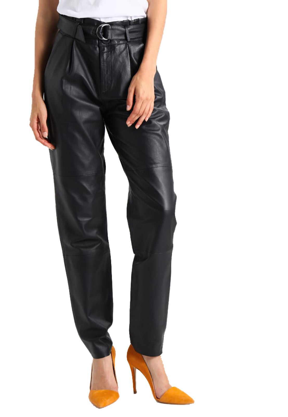 Koza Leathers Women's Real Lambskin Leather Pant WP102 showcasing its sleek design and high-quality lambskin material.