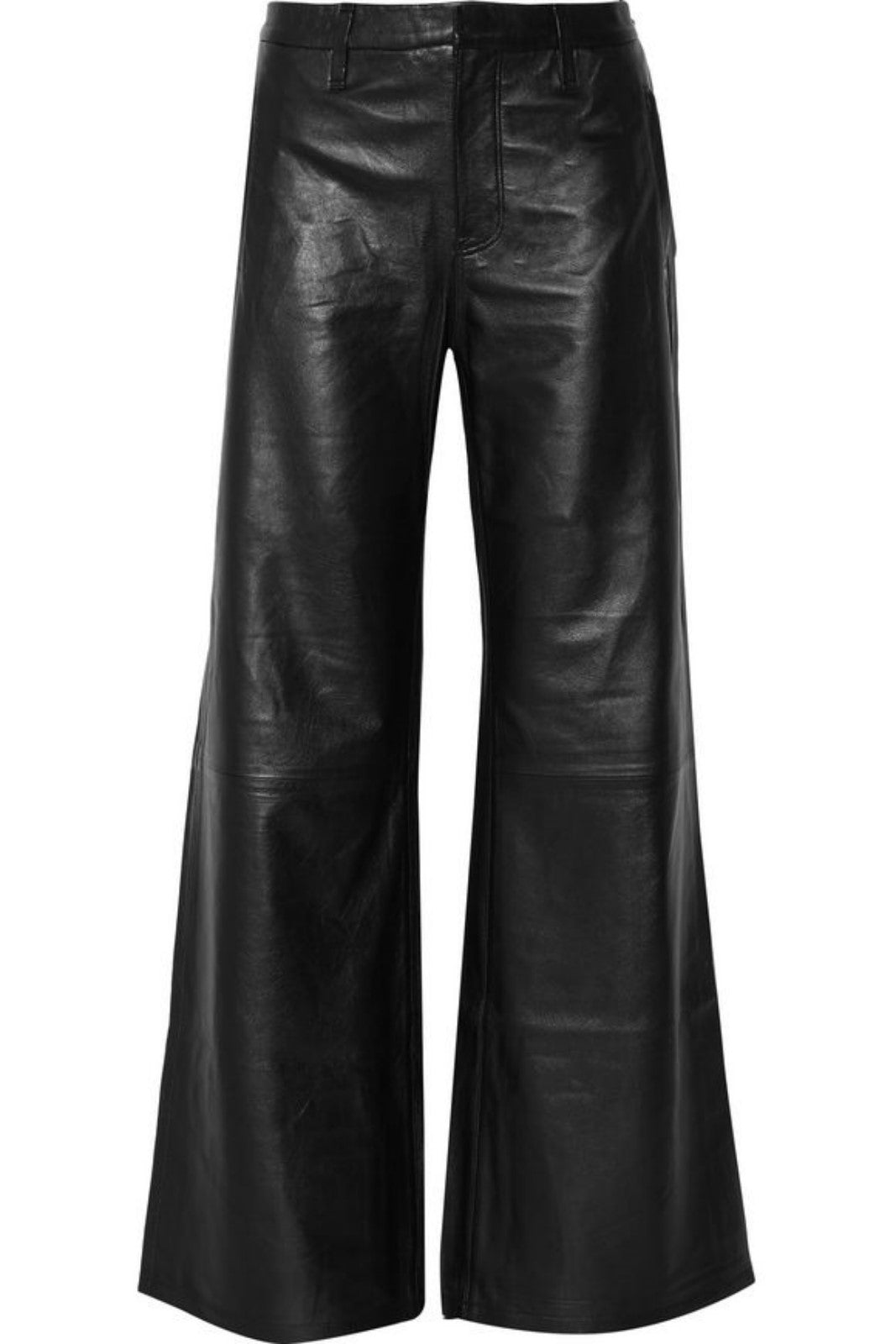 Koza Leathers Women's Real Lambskin Leather Skinny Pant WP076 displayed on a mannequin, showcasing its sleek design and high-quality lambskin leather.