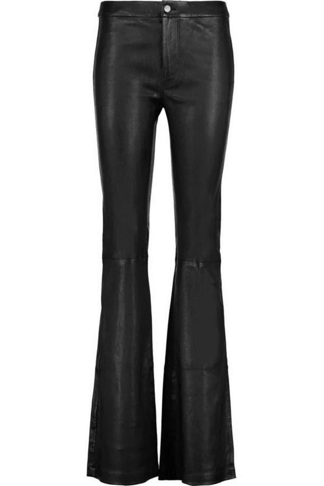 Koza Leathers Women's Real Lambskin Leather Skinny Pant WP089 displayed on a mannequin, showcasing its sleek design and high-quality leather.