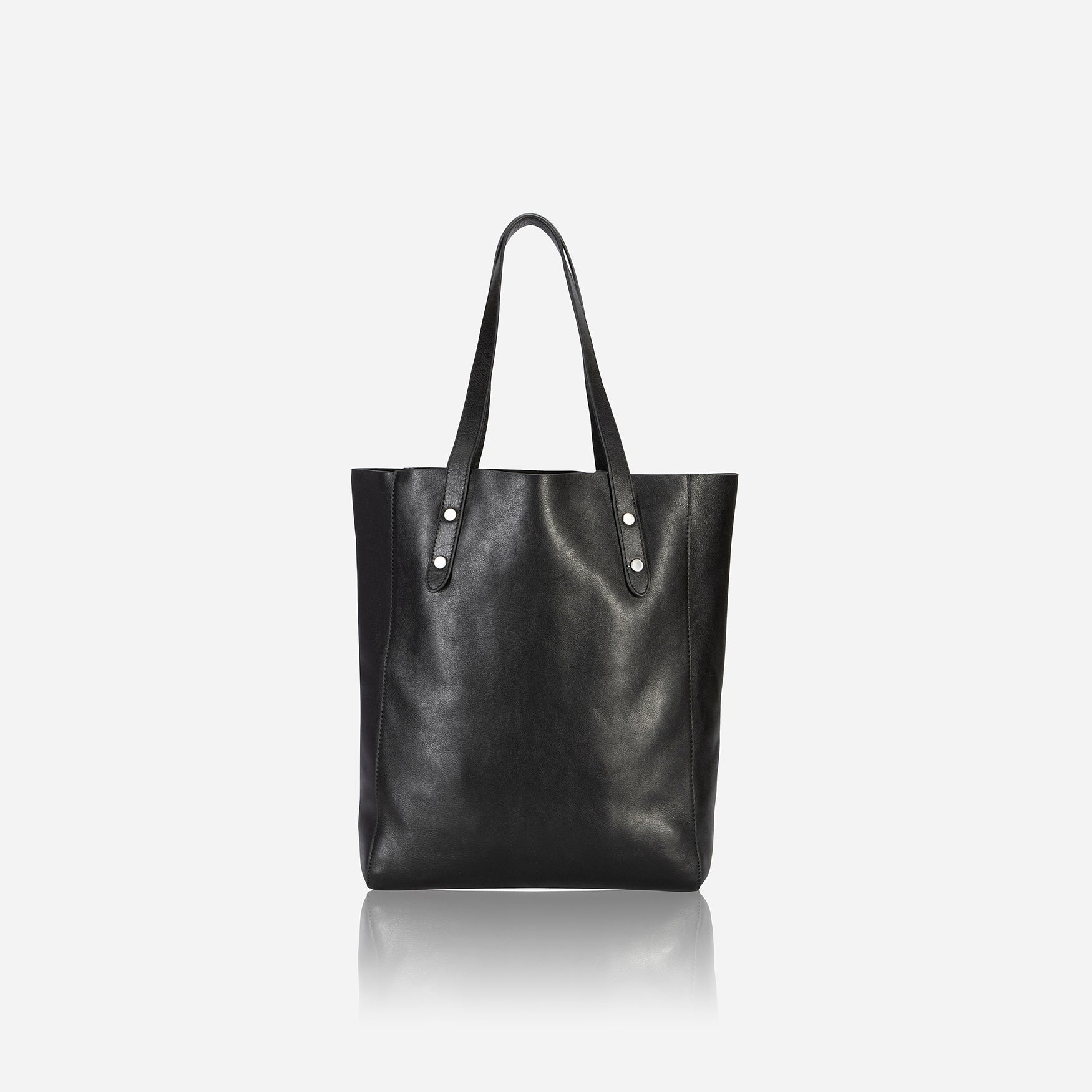 A stylish black ladies shopper handbag, showcasing its elegant design and spacious interior, perfect for daily use.