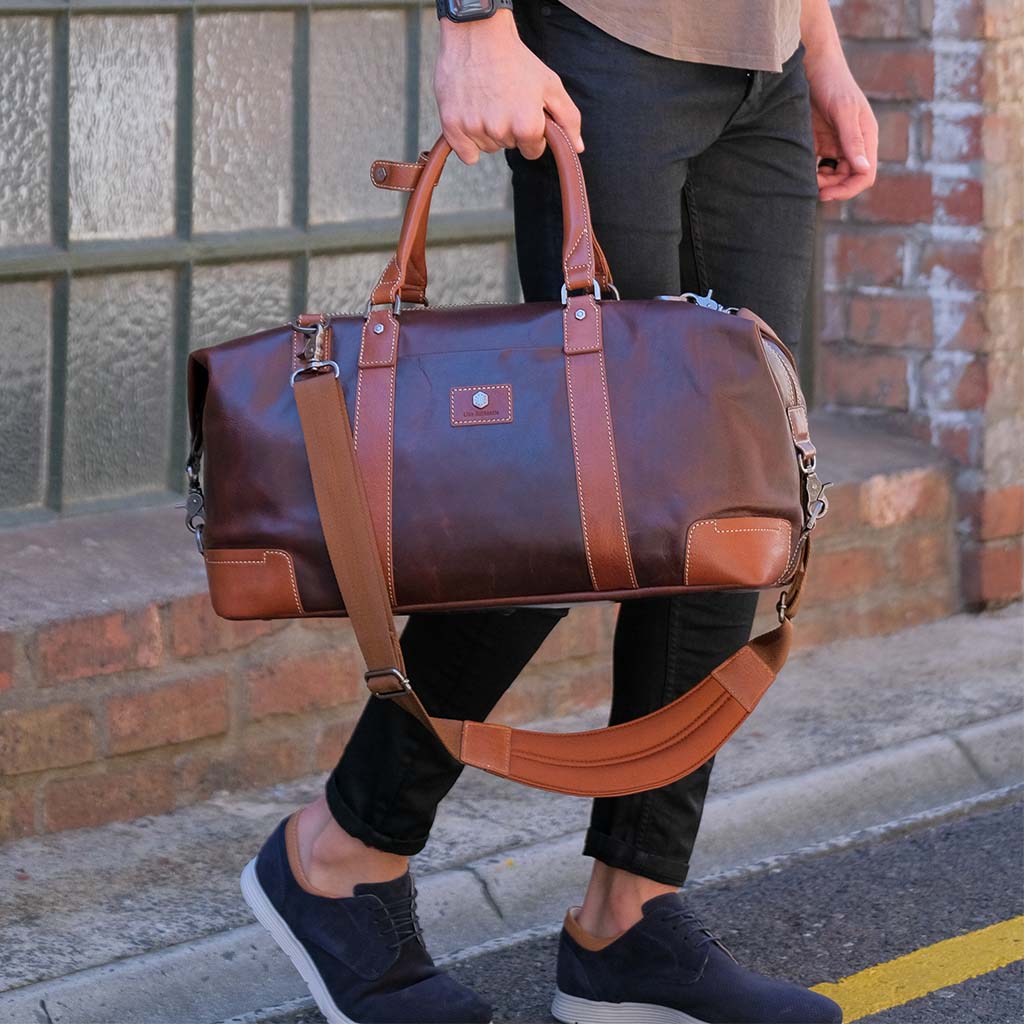 Large Cabin Holdall 50cm in two-tone design, showcasing its spacious interior and stylish appearance, perfect for travel and adventure.