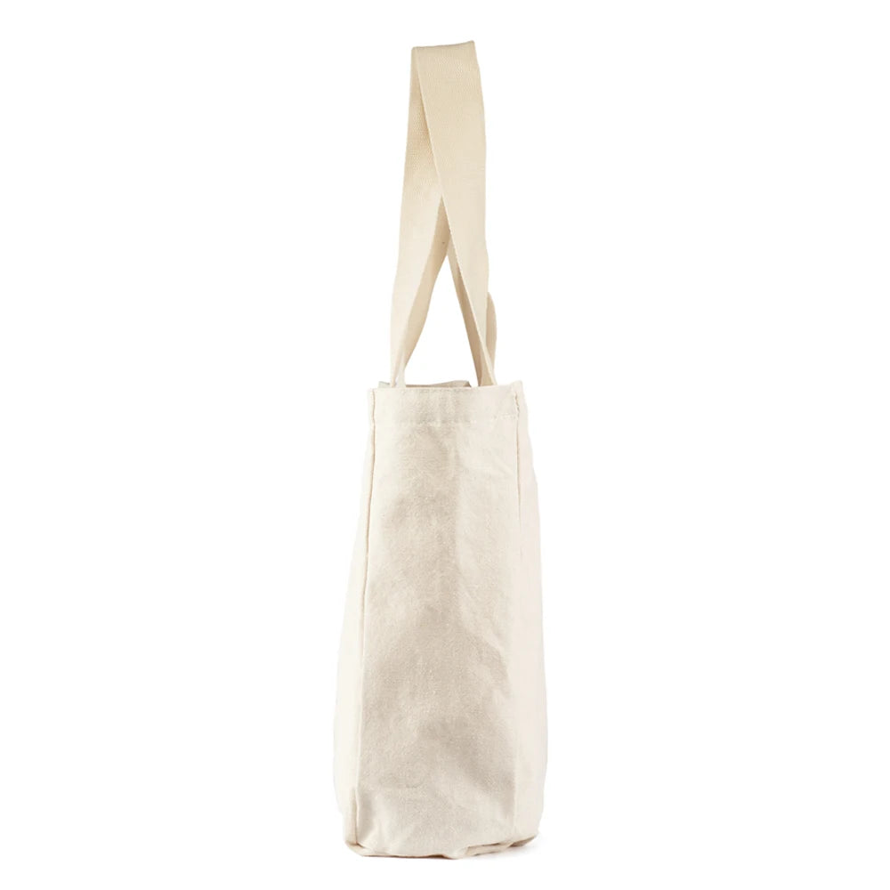 Large Capacity Canvas Tote bag in solid color with two handles, perfect for everyday use.