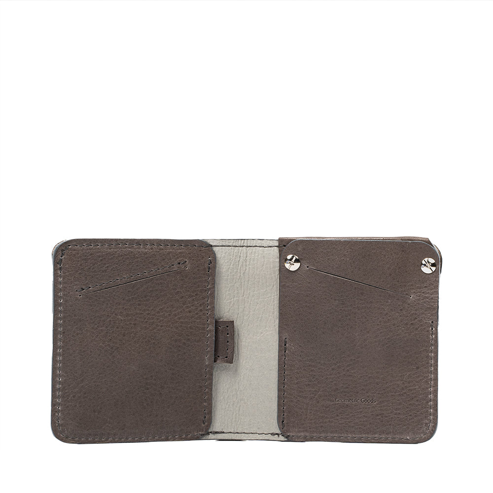 Leather AirTag Billfold Wallet 1.0 showcasing its sleek design and hidden AirTag pocket, crafted from premium Italian leather.