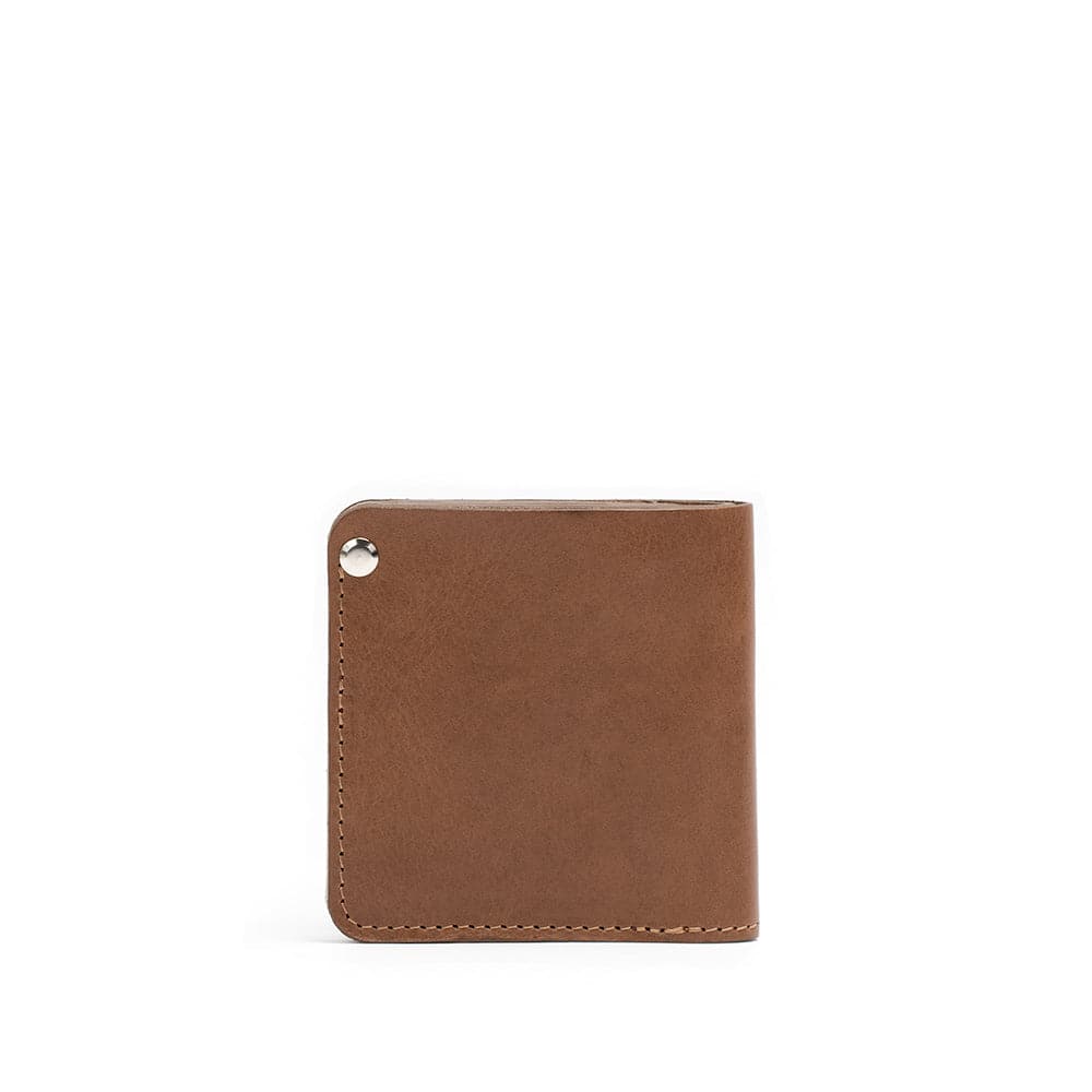 Leather AirTag Billfold Wallet 1.0 showcasing its sleek design and hidden AirTag pocket, crafted from premium Italian leather.