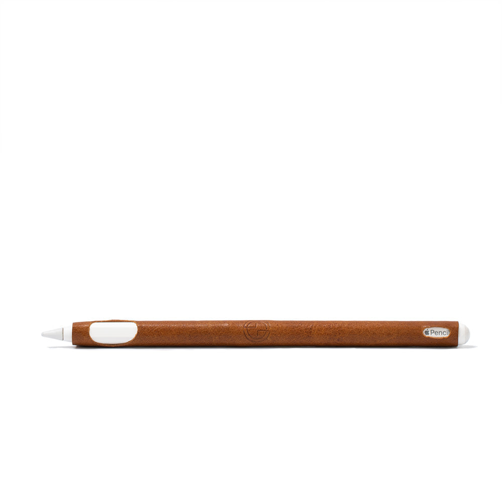 Premium leather sleeve designed for Apple Pencil 2nd generation, showcasing its luxurious Italian leather and snug fit.