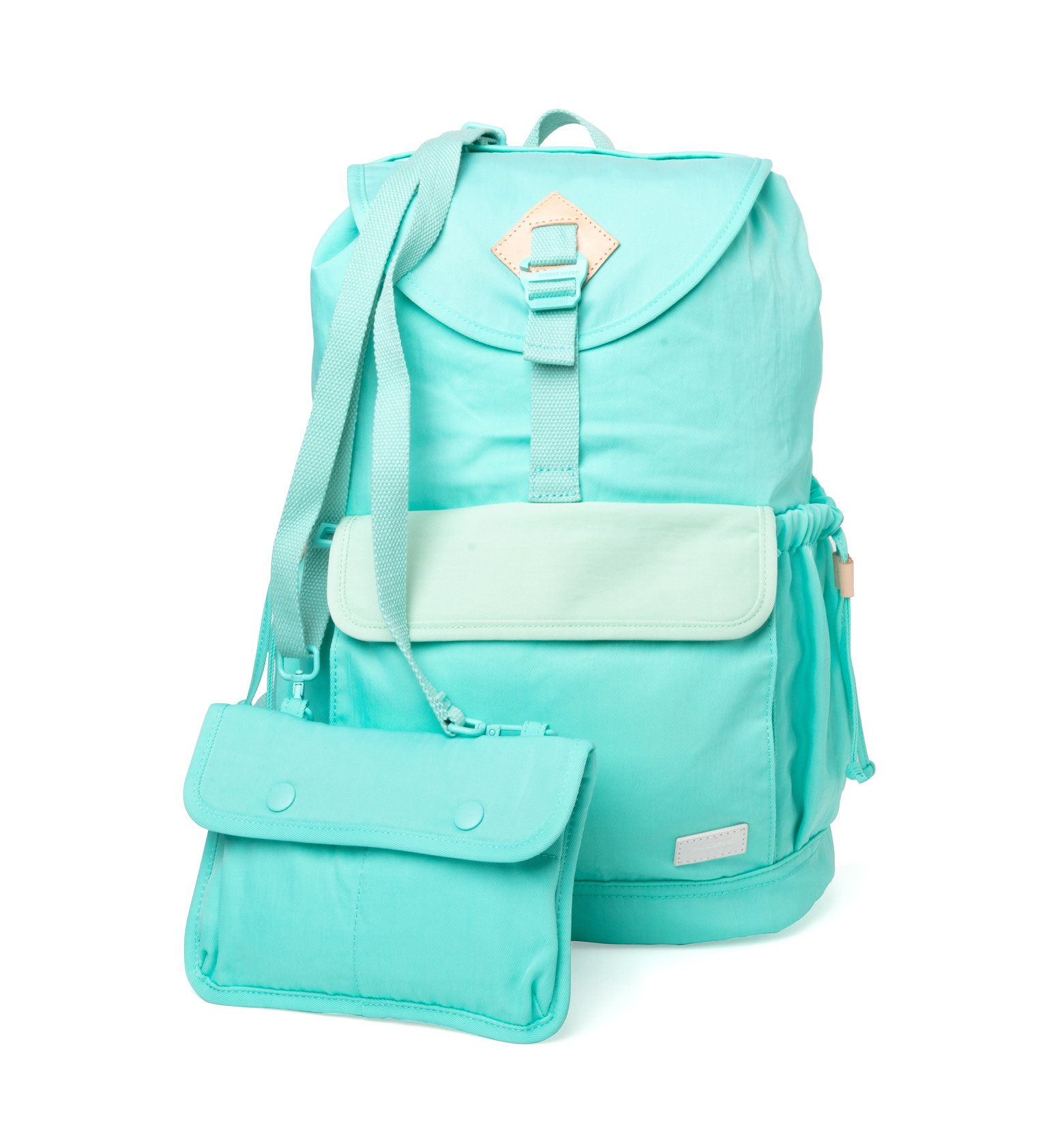 Lieu Magic Mint x Nyanza Backpack featuring a modern design, water-repellent nylon, and multiple compartments for organization.