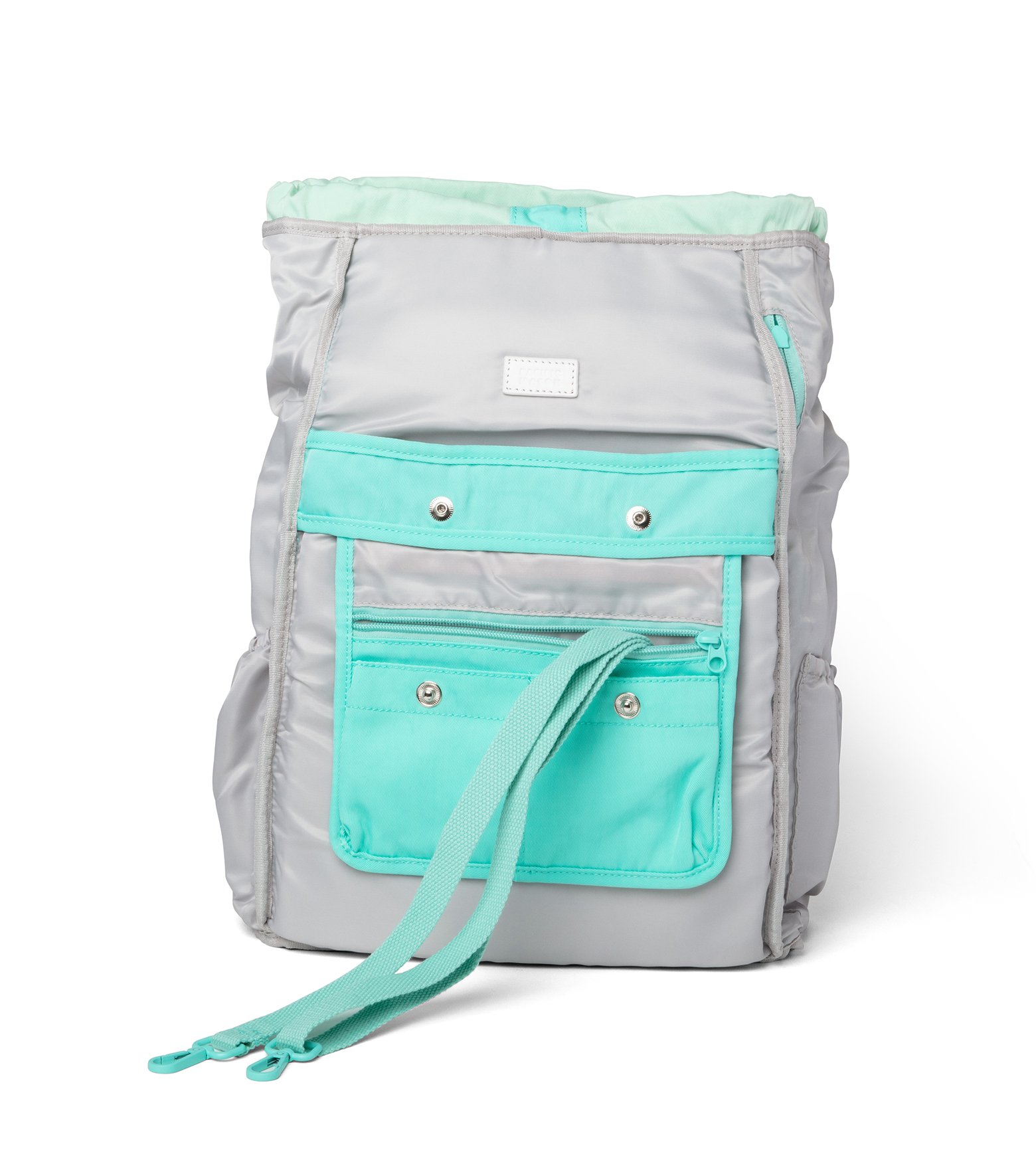 Lieu Magic Mint x Nyanza Backpack featuring a modern design, water-repellent nylon, and multiple compartments for organization.