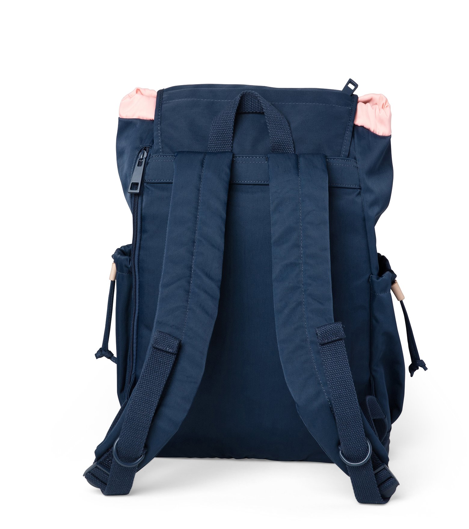 Lieu Prussian Blue x Pale Pink Backpack showcasing its modern design and multiple compartments.