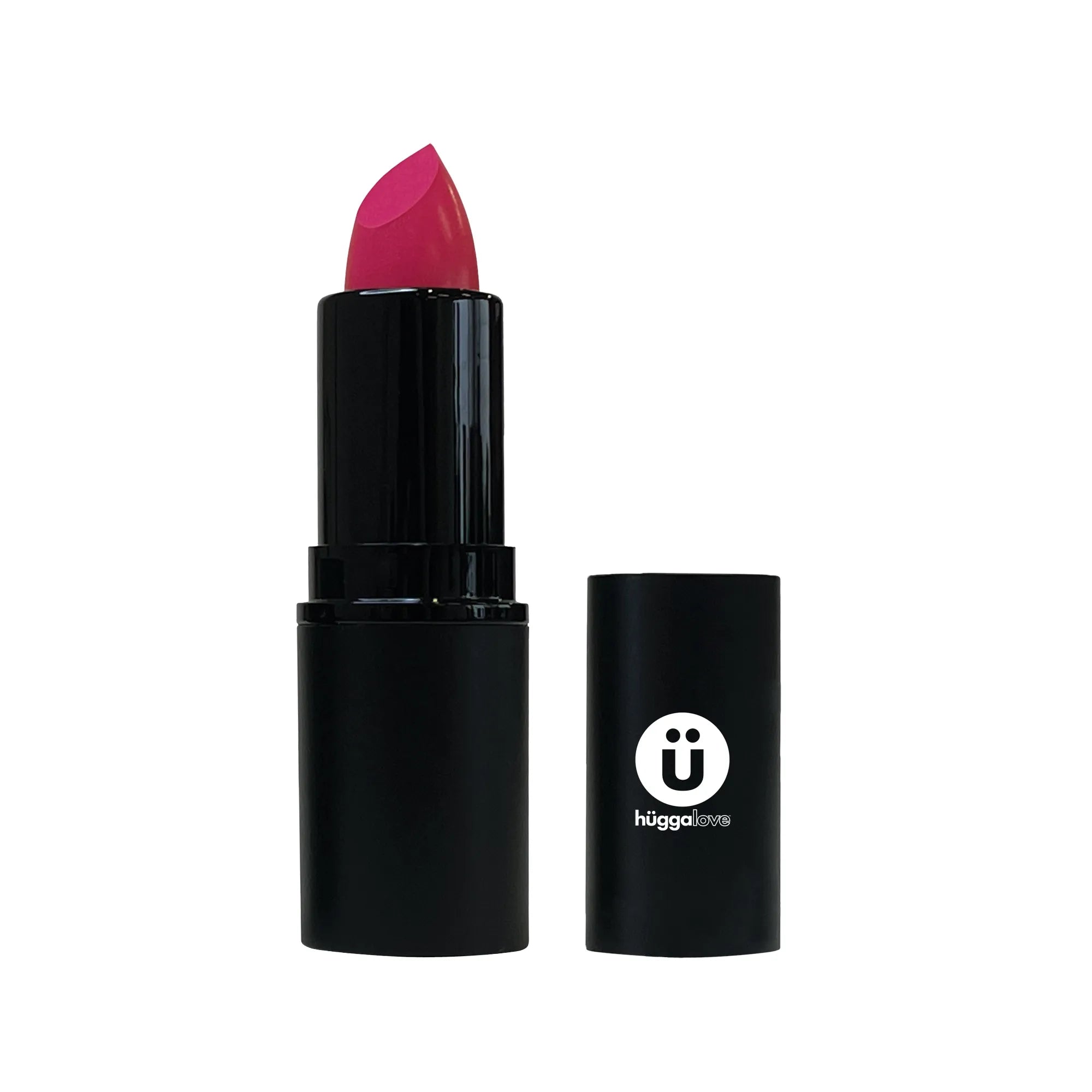 Pink Pizzazz Lipstick in a sleek tube, showcasing a vibrant pink shade with a glossy finish, perfect for enhancing lip color.