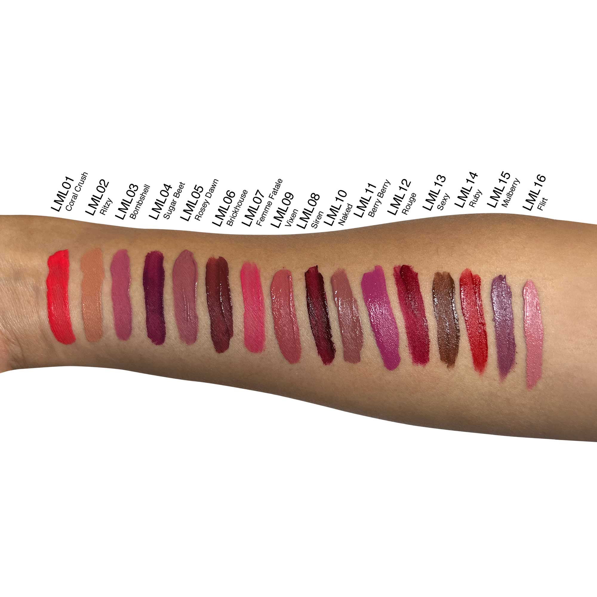 Liquid to Matte Lipstick - Ritzy showcasing vibrant colors and a sleek applicator design.