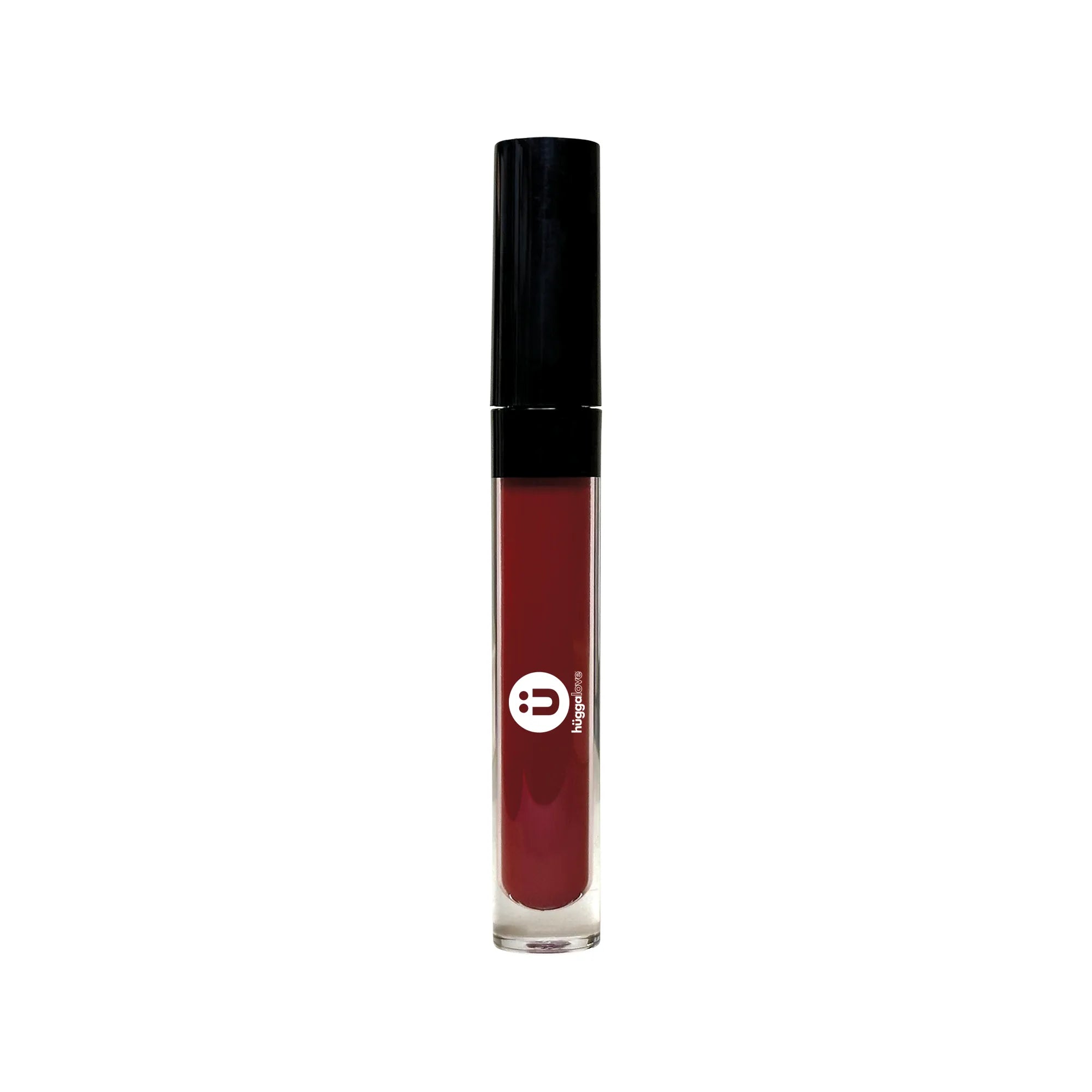 Liquid to Matte Lipstick in Rouge with a slanted doe applicator, showcasing its vibrant color and velvety finish.