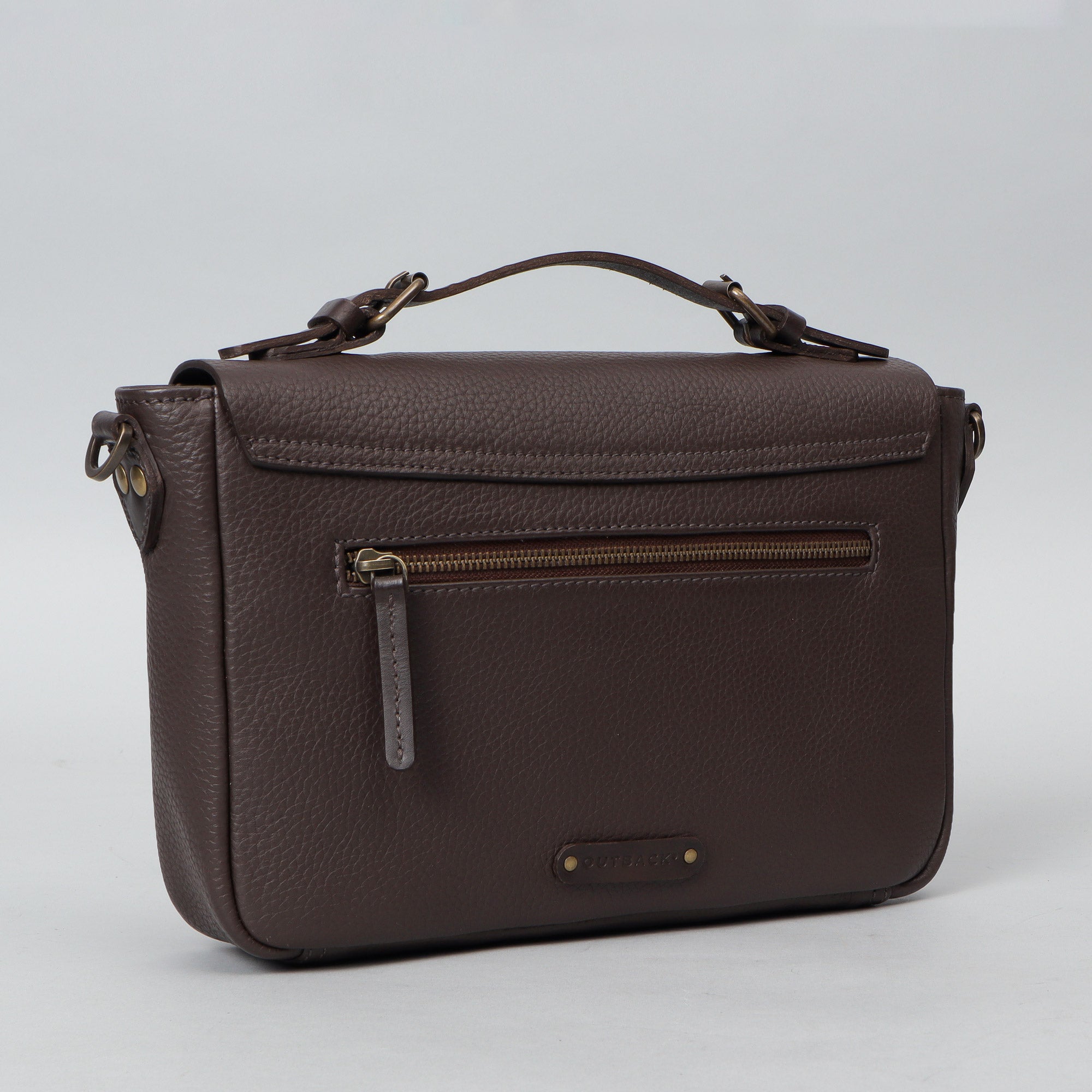 London Crossbody Bag made from premium full grain leather with vintage lock and multiple compartments.