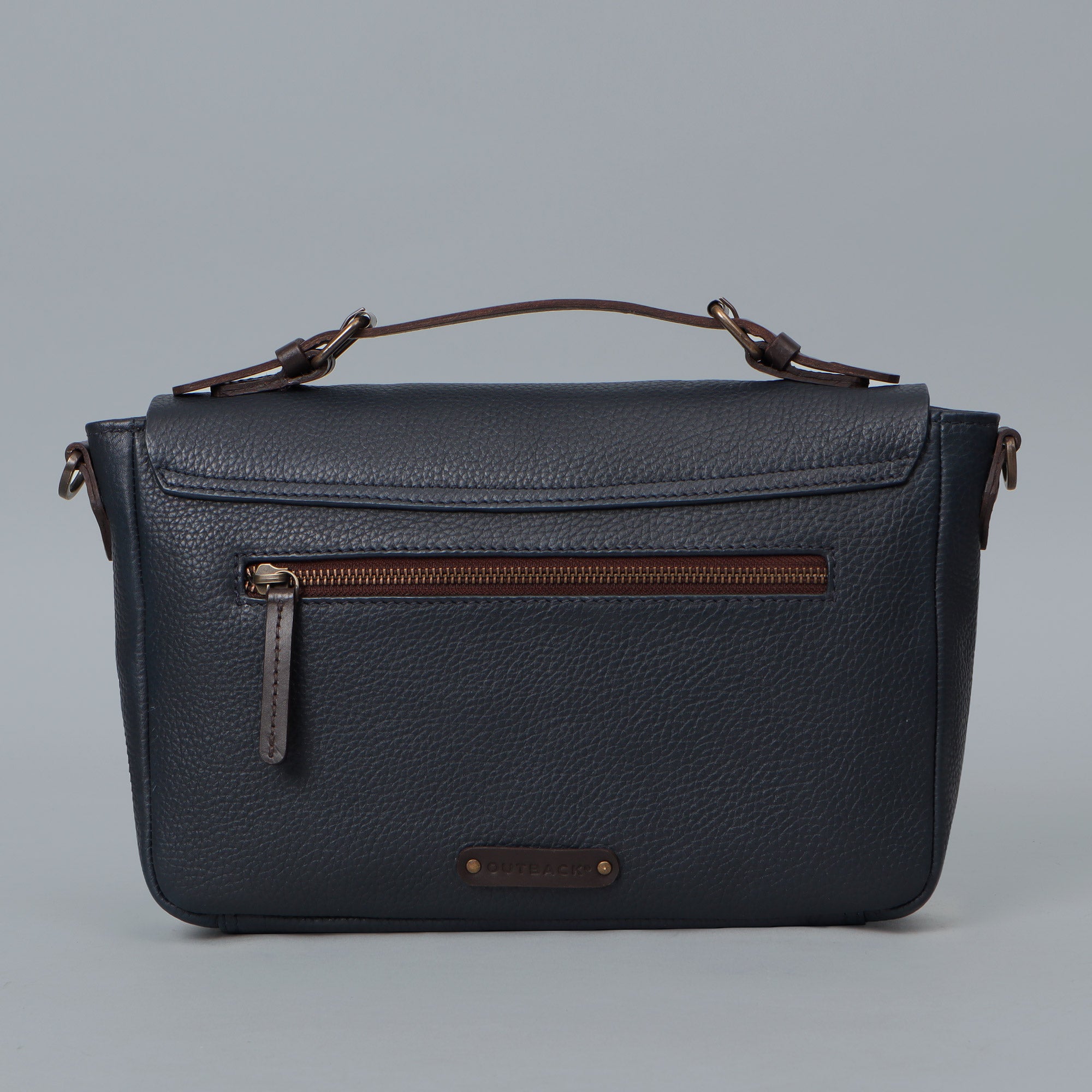 London Crossbody Bag made from premium full grain leather with vintage lock and multiple compartments.