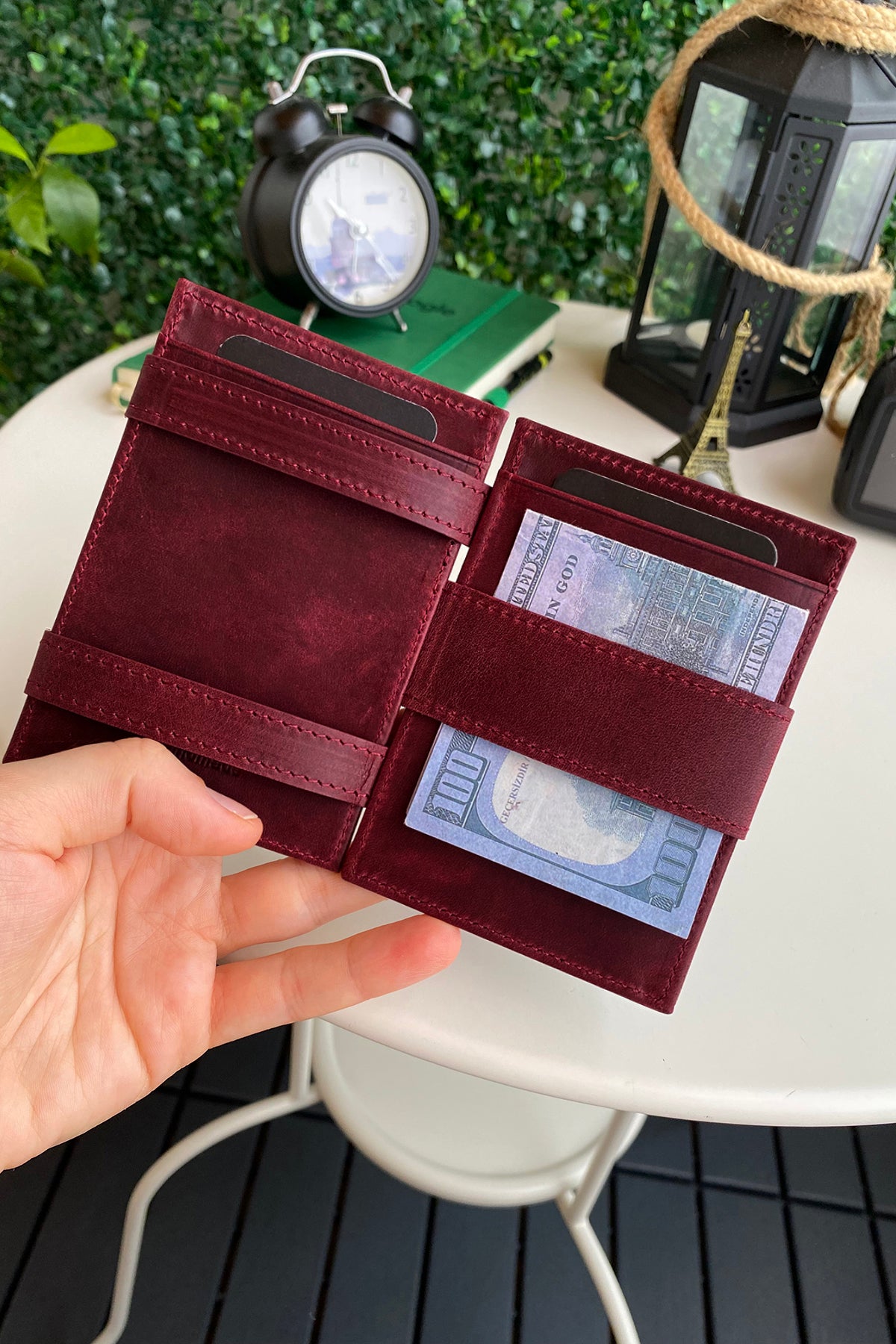 Lotus Genuine Leather Magician Wallet showcasing premium leather, elegant design, and RFID technology.