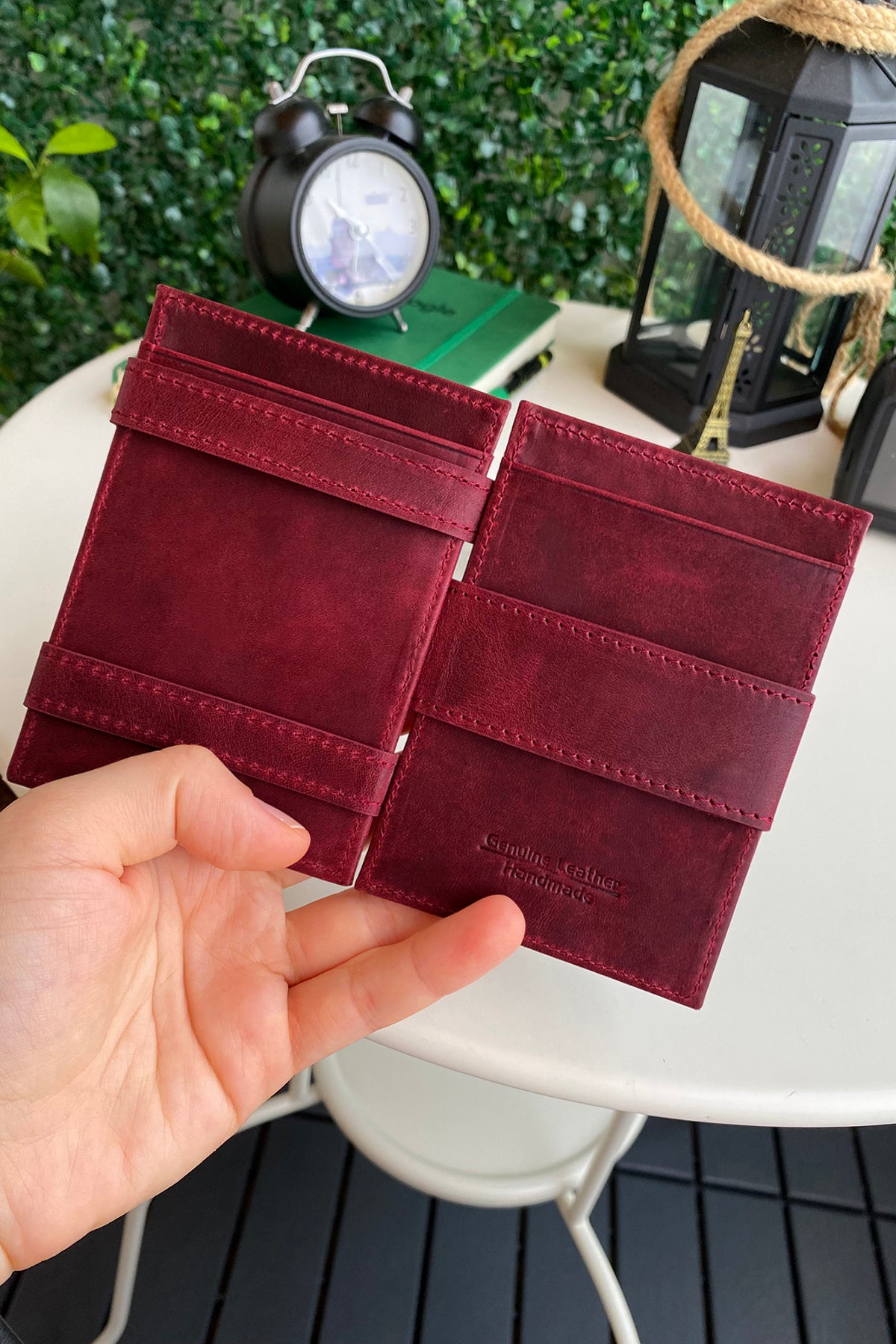 Lotus Genuine Leather Magician Wallet showcasing premium leather, elegant design, and RFID technology.