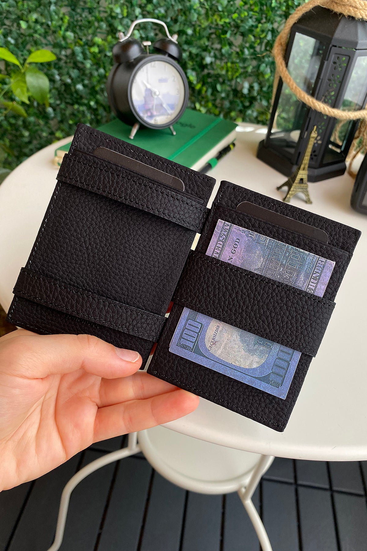 Lotus Genuine Leather Magician Wallet showcasing premium leather, elegant design, and RFID technology.