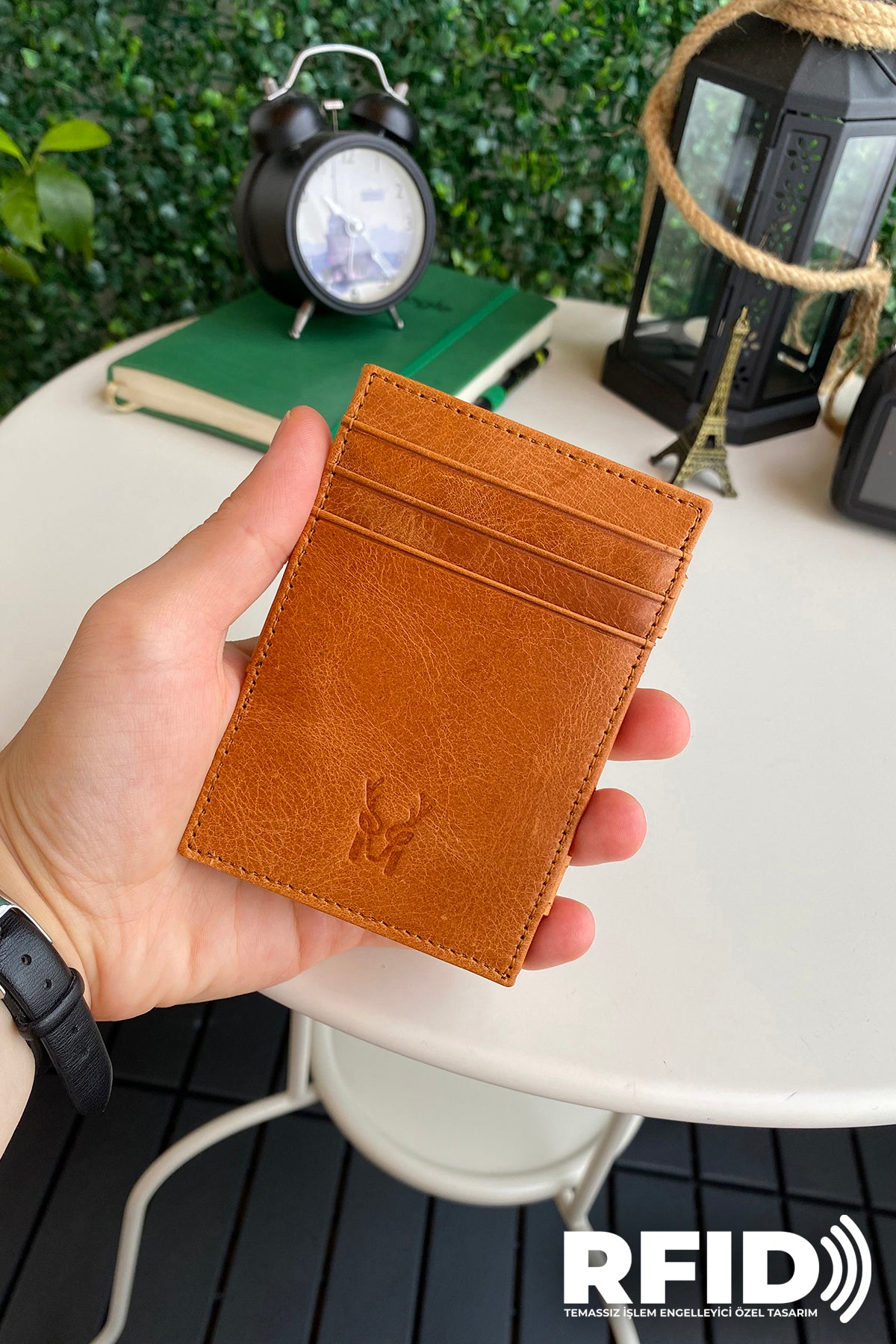 Lotus Genuine Leather Magician Wallet showcasing premium leather, elegant design, and RFID technology.