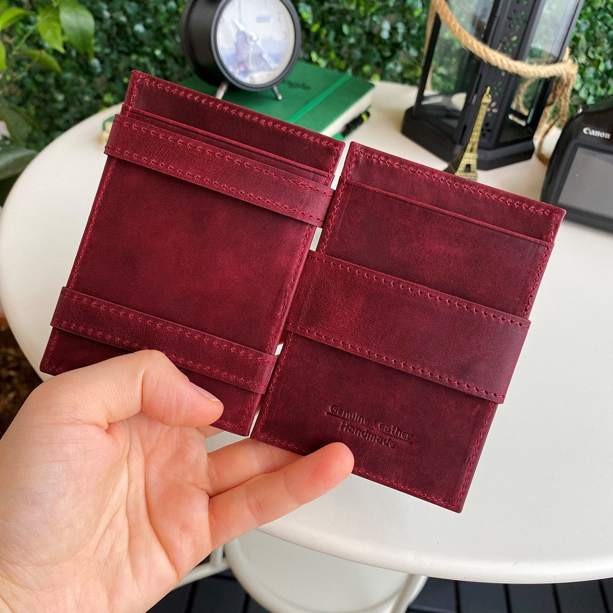 Lotus Genuine Leather Magician Wallet showcasing premium leather, elegant design, and RFID technology.