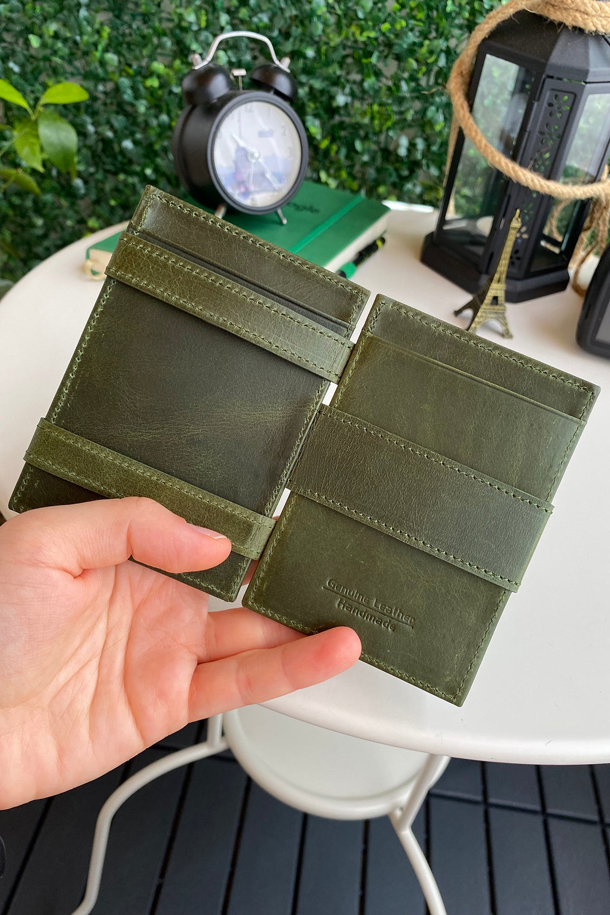 Lotus Genuine Leather Magician Wallet showcasing premium leather, elegant design, and RFID technology.