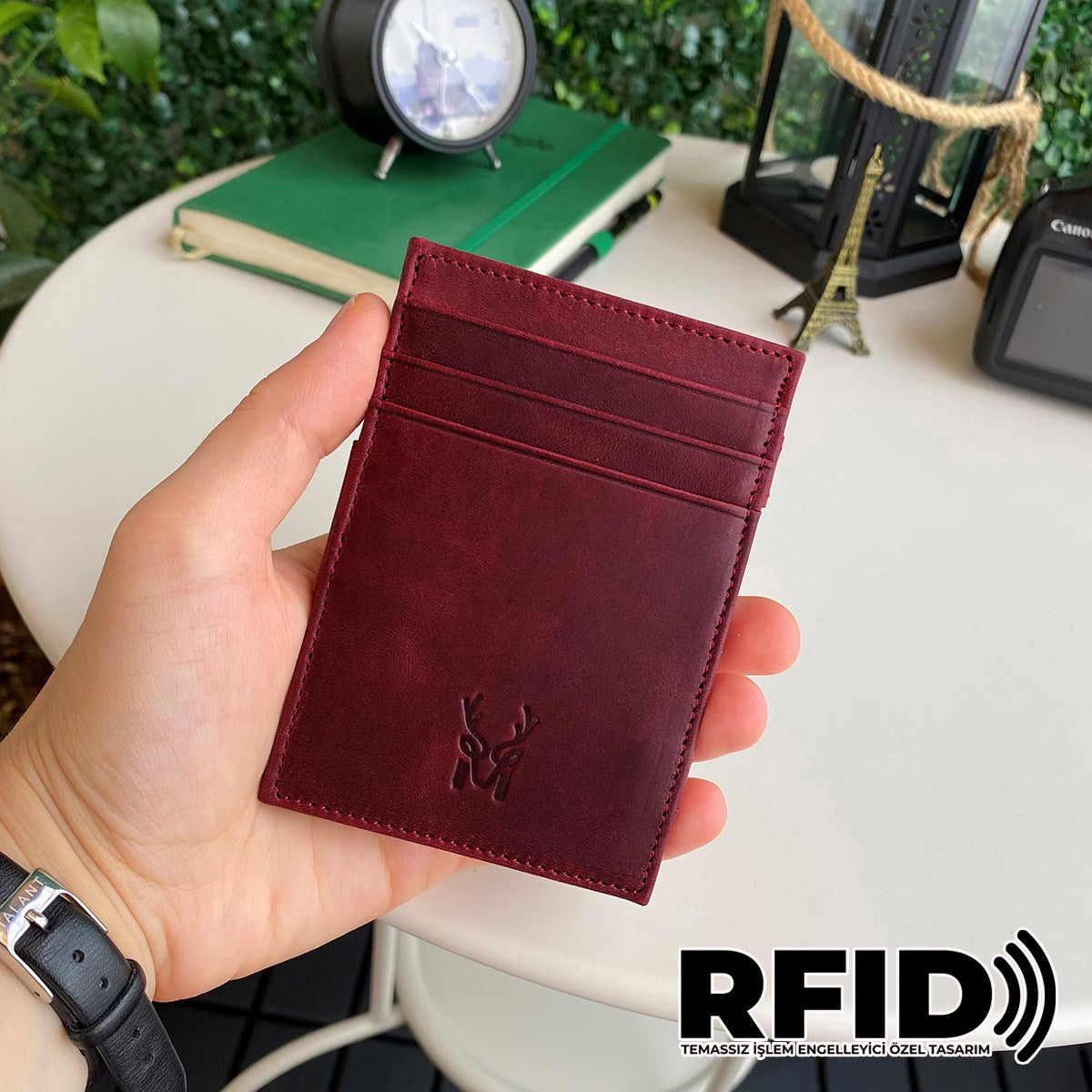 Lotus Genuine Leather Magician Wallet showcasing premium leather, elegant design, and RFID technology.