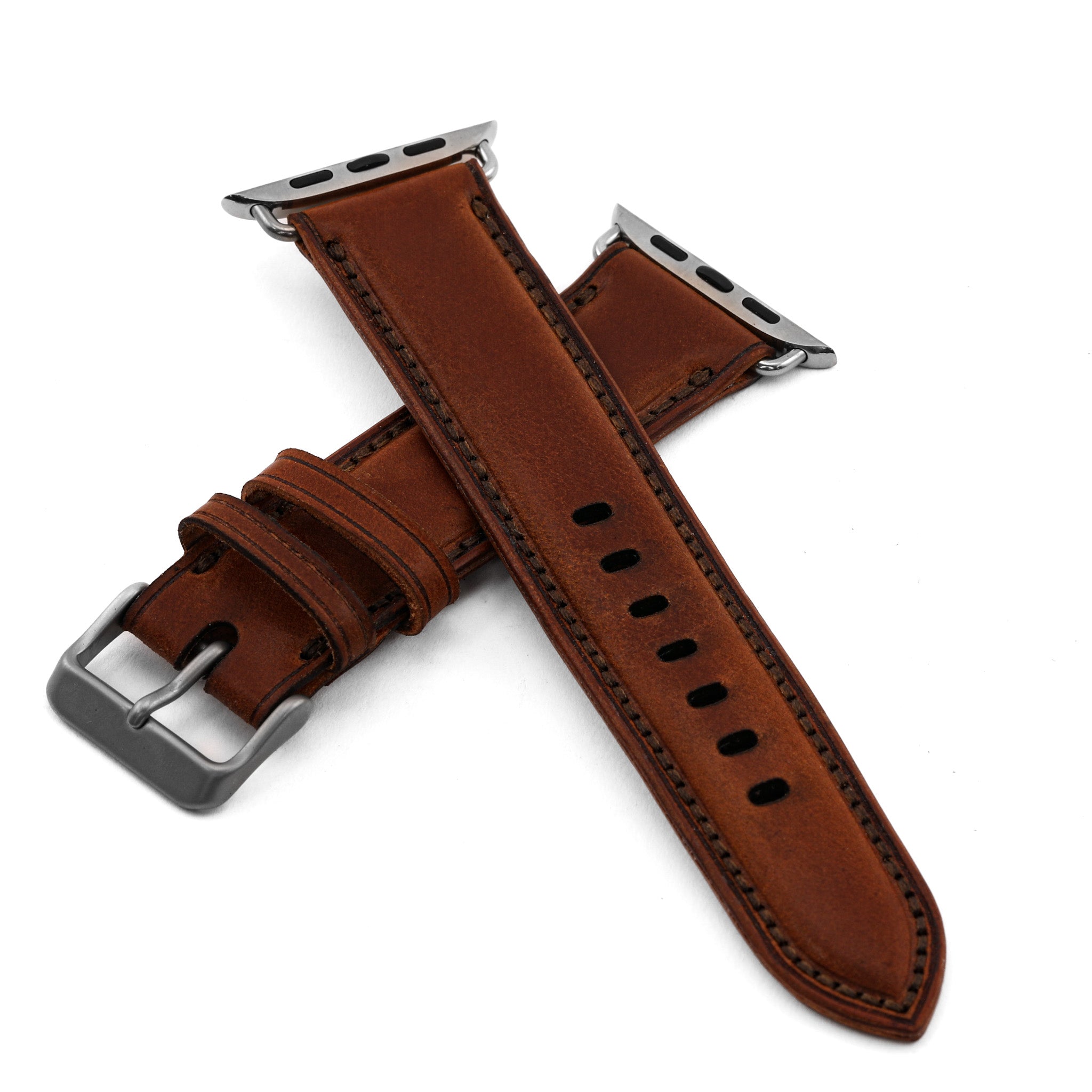 Luxury Apple Band in Cordovan, handcrafted from full grain leather with a premium finish, designed for Apple Watches.