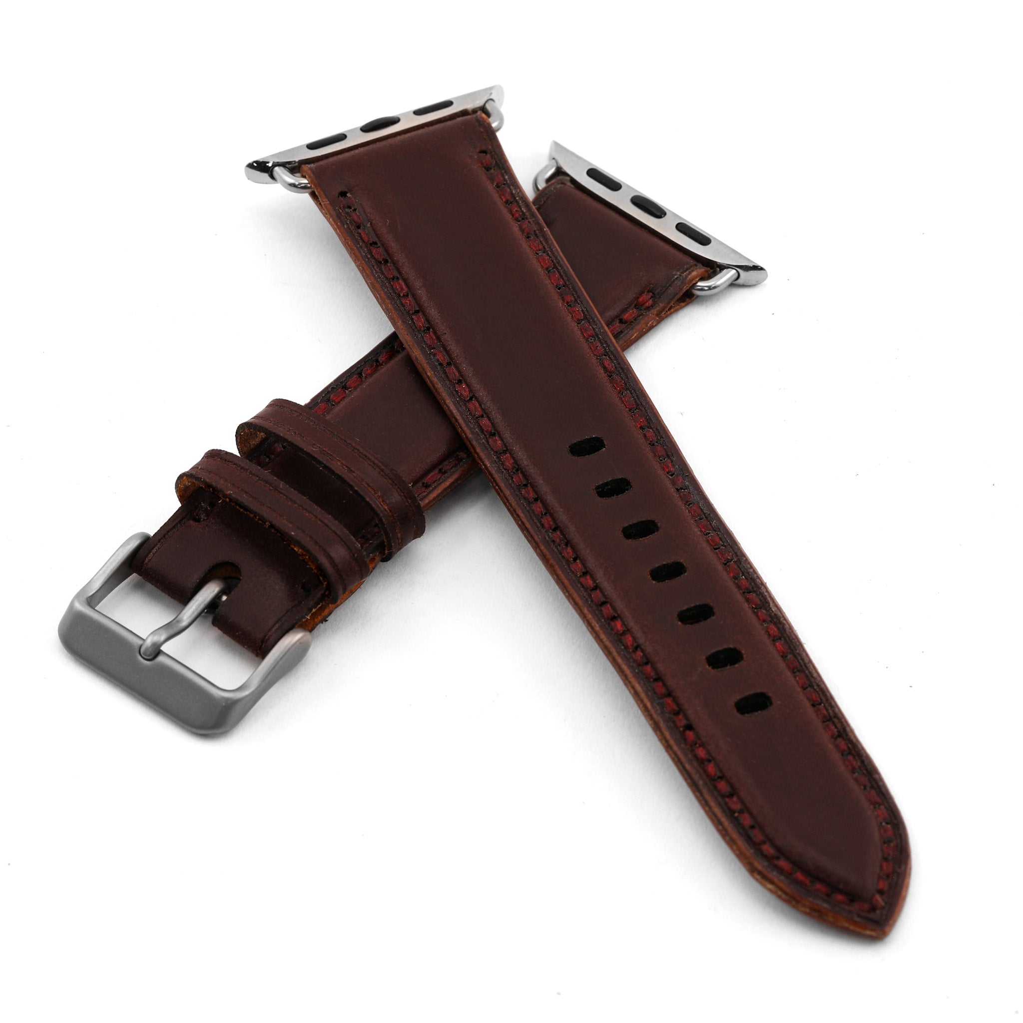 Luxury Apple Band in Cordovan, handcrafted from full grain leather with a premium finish, designed for Apple Watches.