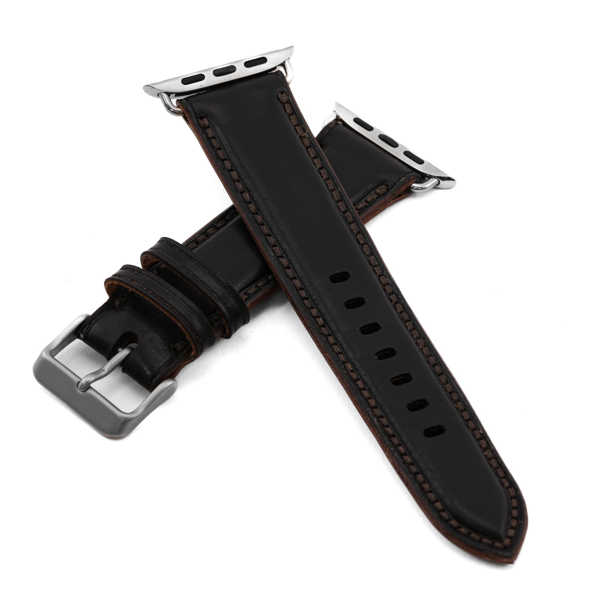 Luxury Apple Band in Cordovan, handcrafted from full grain leather with a premium finish, designed for Apple Watches.