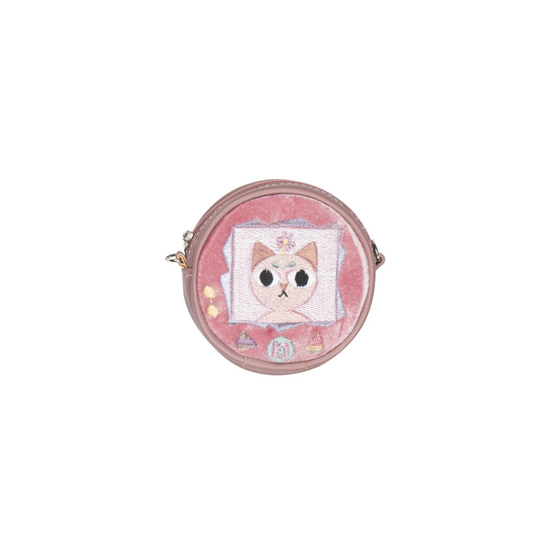 Mao Mao Coin Purse featuring a cute idle cat design, available in vibrant colors with a convenient wrist strap.