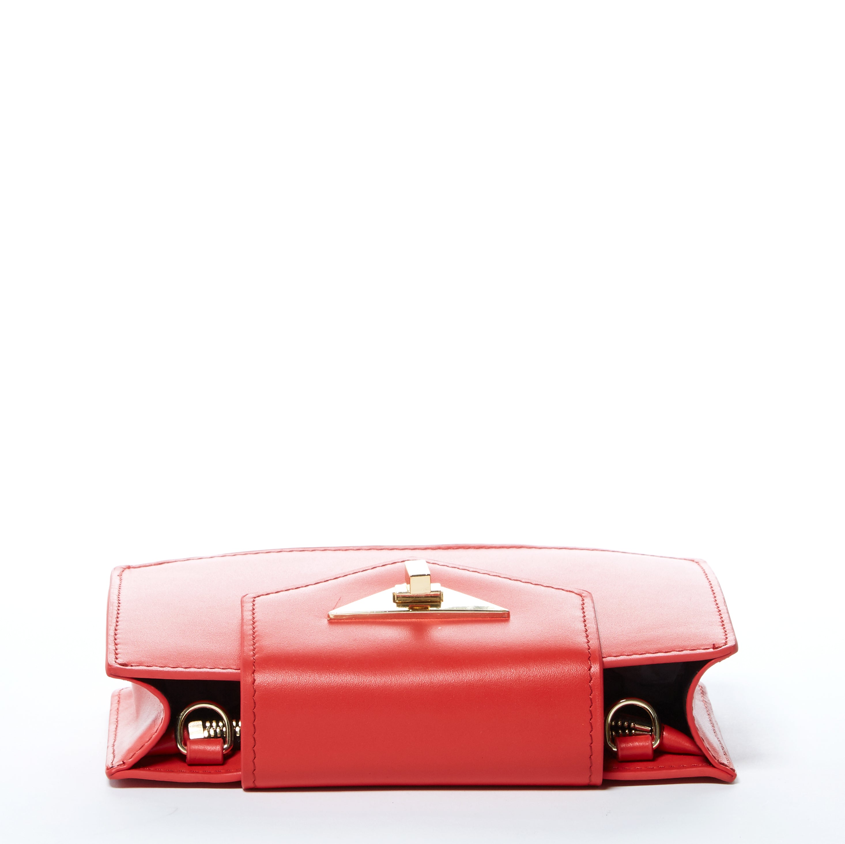 Mary Red Purse Mini Crossbody Bag featuring a boxy design, gold hardware, and a luxurious leather finish.