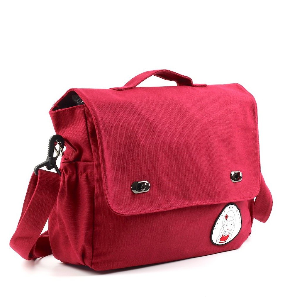 Stylish Messenger / Cross Body bag made of durable canvas, featuring adjustable shoulder strap and top carry handle, ideal for 12" laptops.