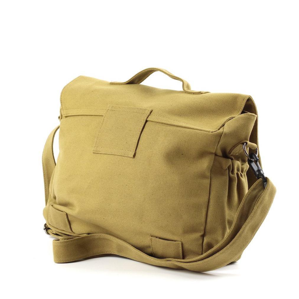 Stylish Messenger / Cross body bag made of durable canvas, featuring adjustable shoulder strap and spacious interior for a 12" laptop.