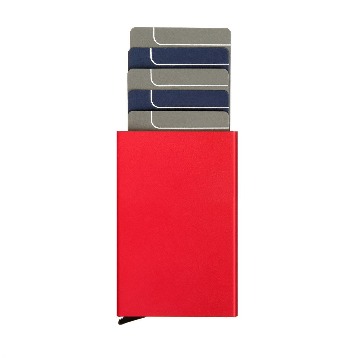 Messina wallet featuring minimalist design, RFID protection, and pop-up card access mechanism.