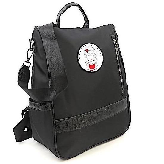 Stylish Mini Backpack in waterproof nylon, featuring adjustable straps and multiple pockets, perfect for work or leisure.