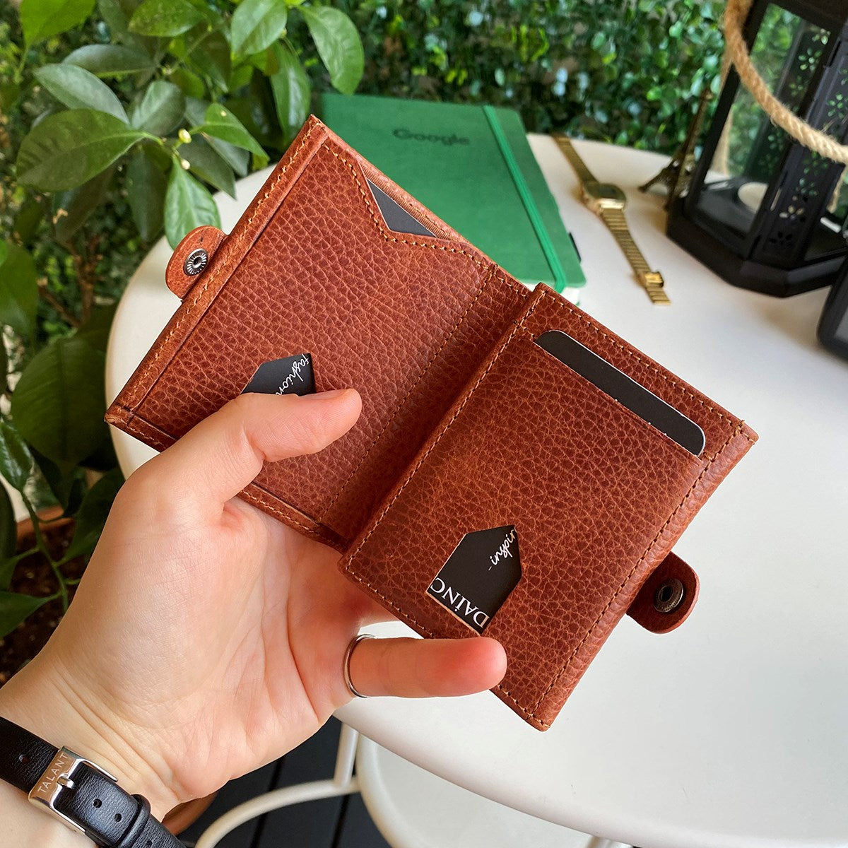 Montana Genuine Leather Luxury RFID Protection Card Holder, showcasing its sleek design and premium craftsmanship.