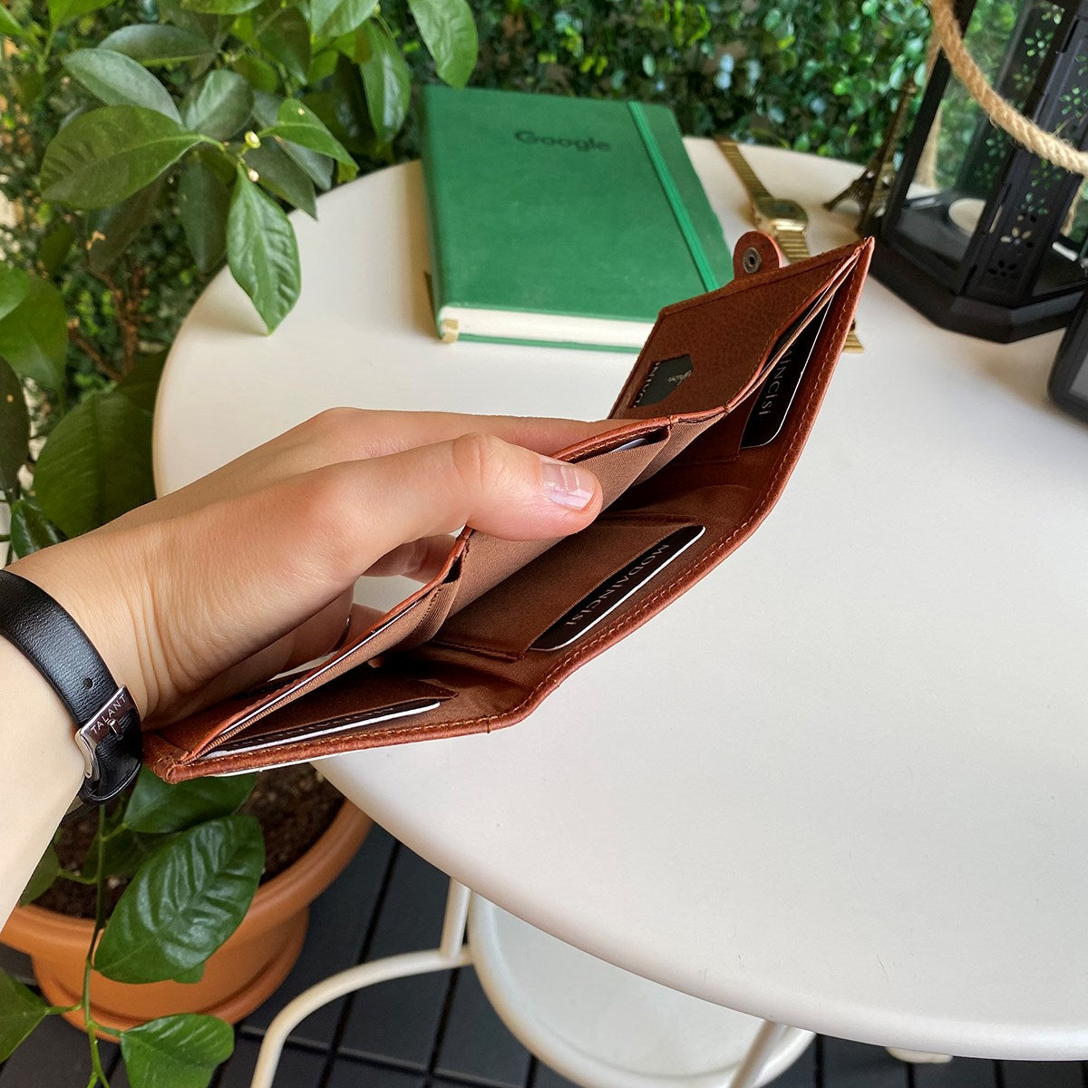 Montana Genuine Leather Luxury RFID Protection Card Holder, showcasing its sleek design and premium craftsmanship.