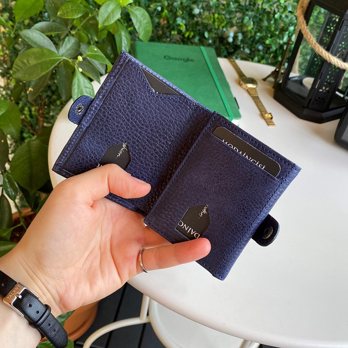 Montana Genuine Leather Luxury RFID Protection Card Holder, showcasing its sleek design and premium craftsmanship.