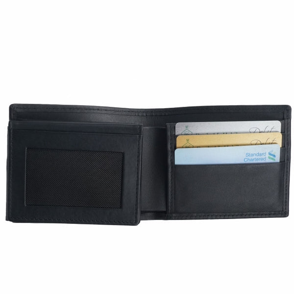 Multi Fold Natural Cow Hide Leather Mens Wallet showcasing its elegant design and multiple compartments for cards and cash.