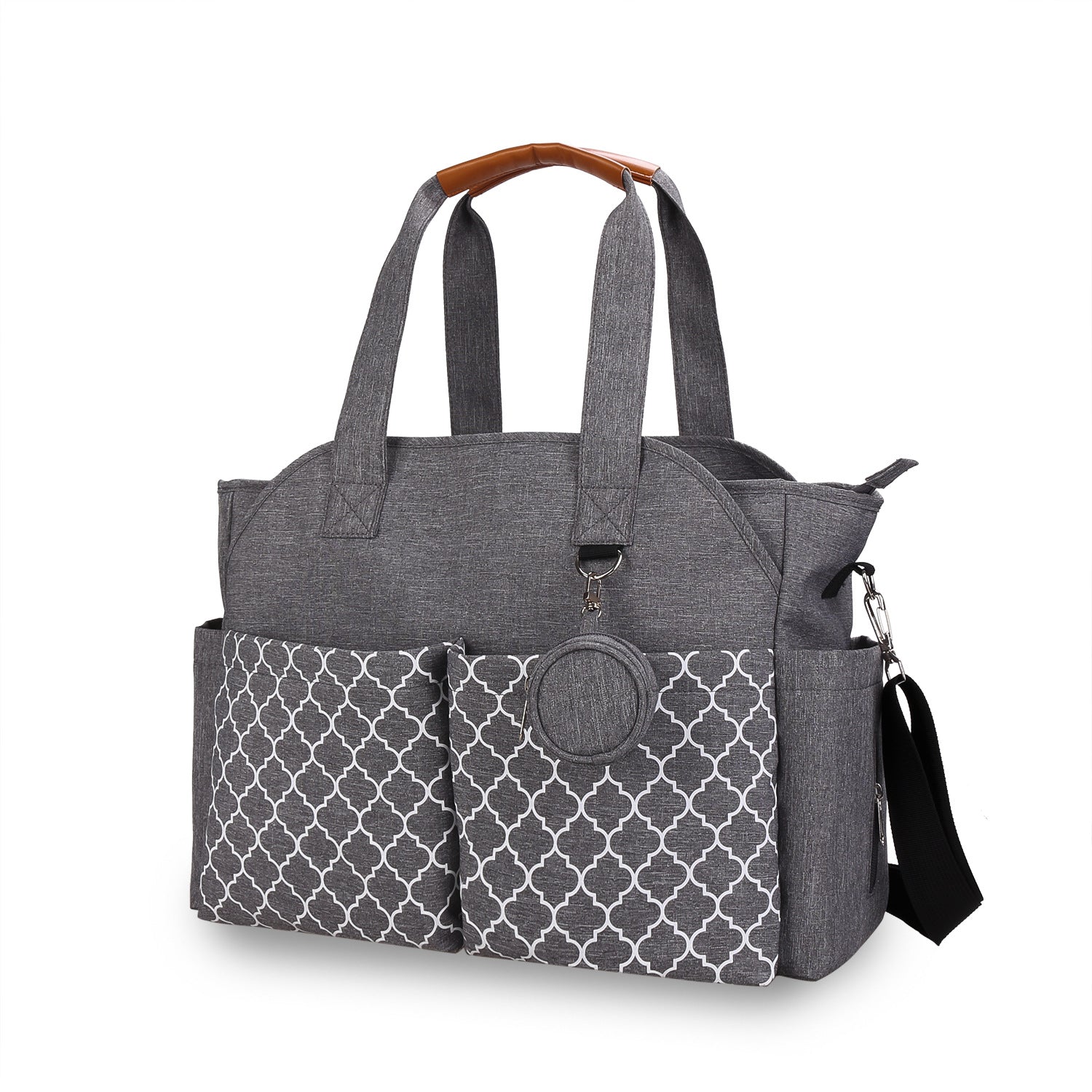 Multifunctional Large-capacity Outdoor Travel Mommy Bag in stylish design, showcasing its spacious interior and durable material.