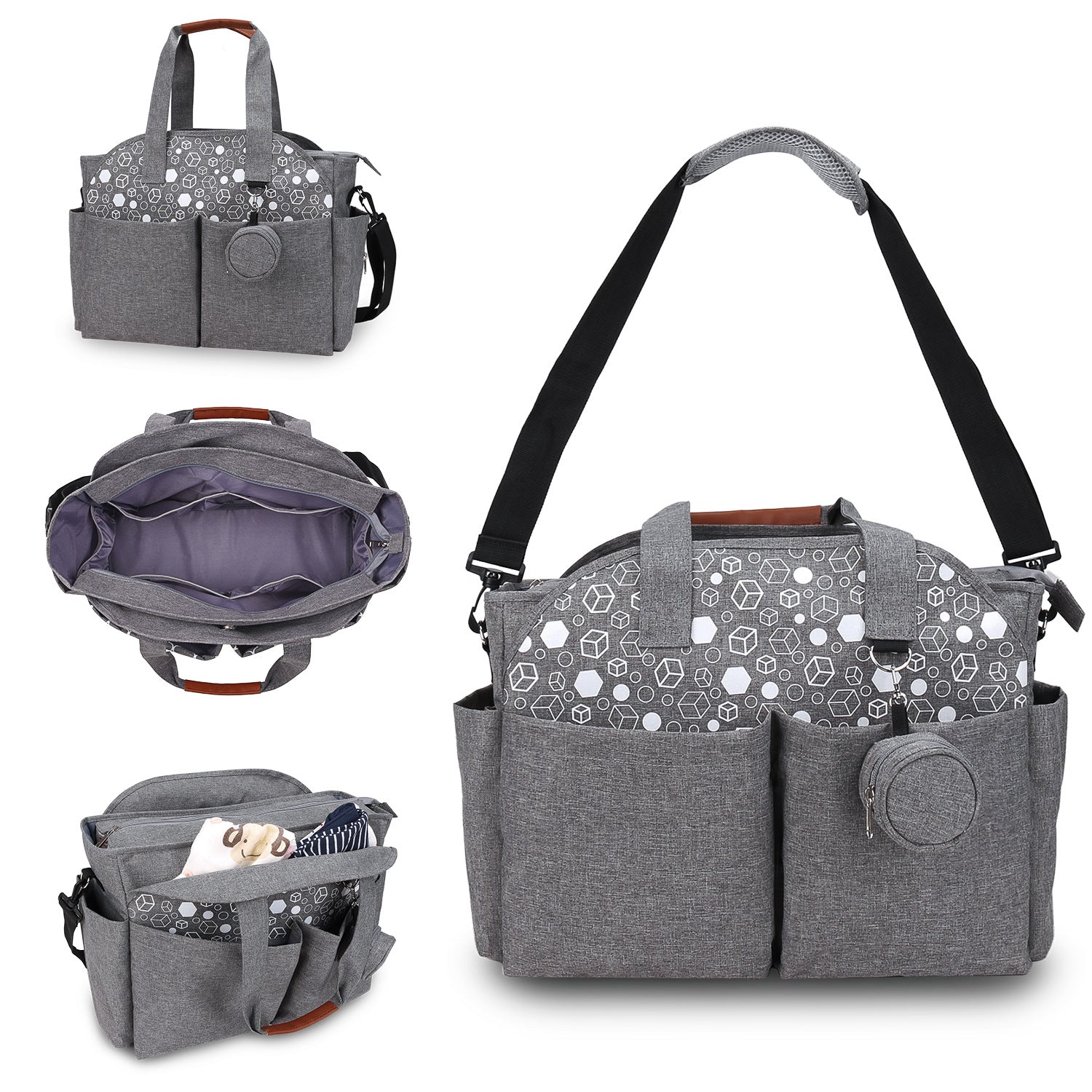 Multifunctional Large-capacity Outdoor Travel Mommy Bag in stylish design, showcasing its spacious interior and durable material.