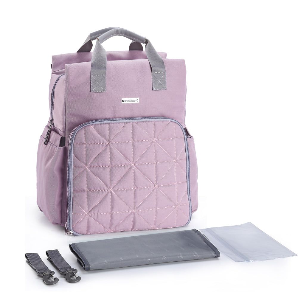 Multifunctional large-capacity waterproof bag for mommy, featuring double shoulder straps and a stylish casual design.