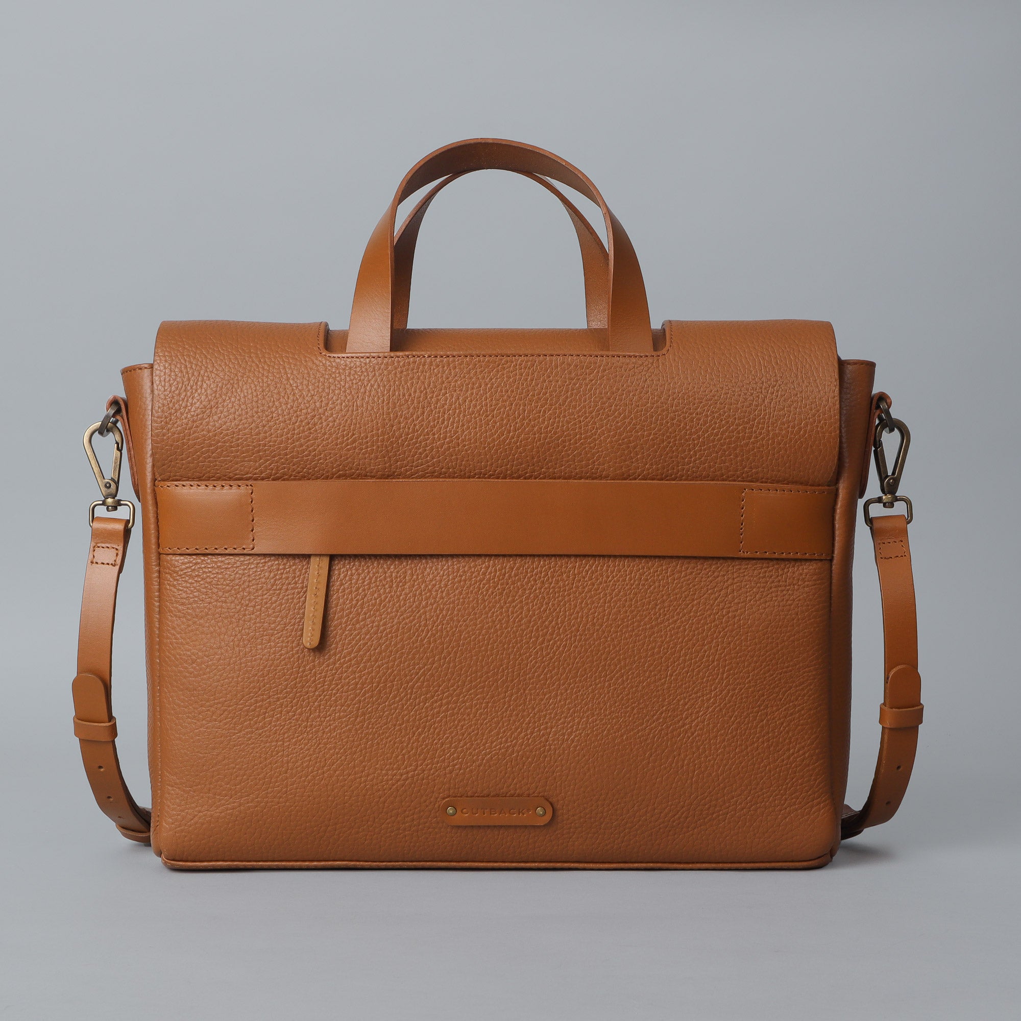 Muse Leather Briefcase showcasing premium full grain leather, spacious compartments, and elegant design.